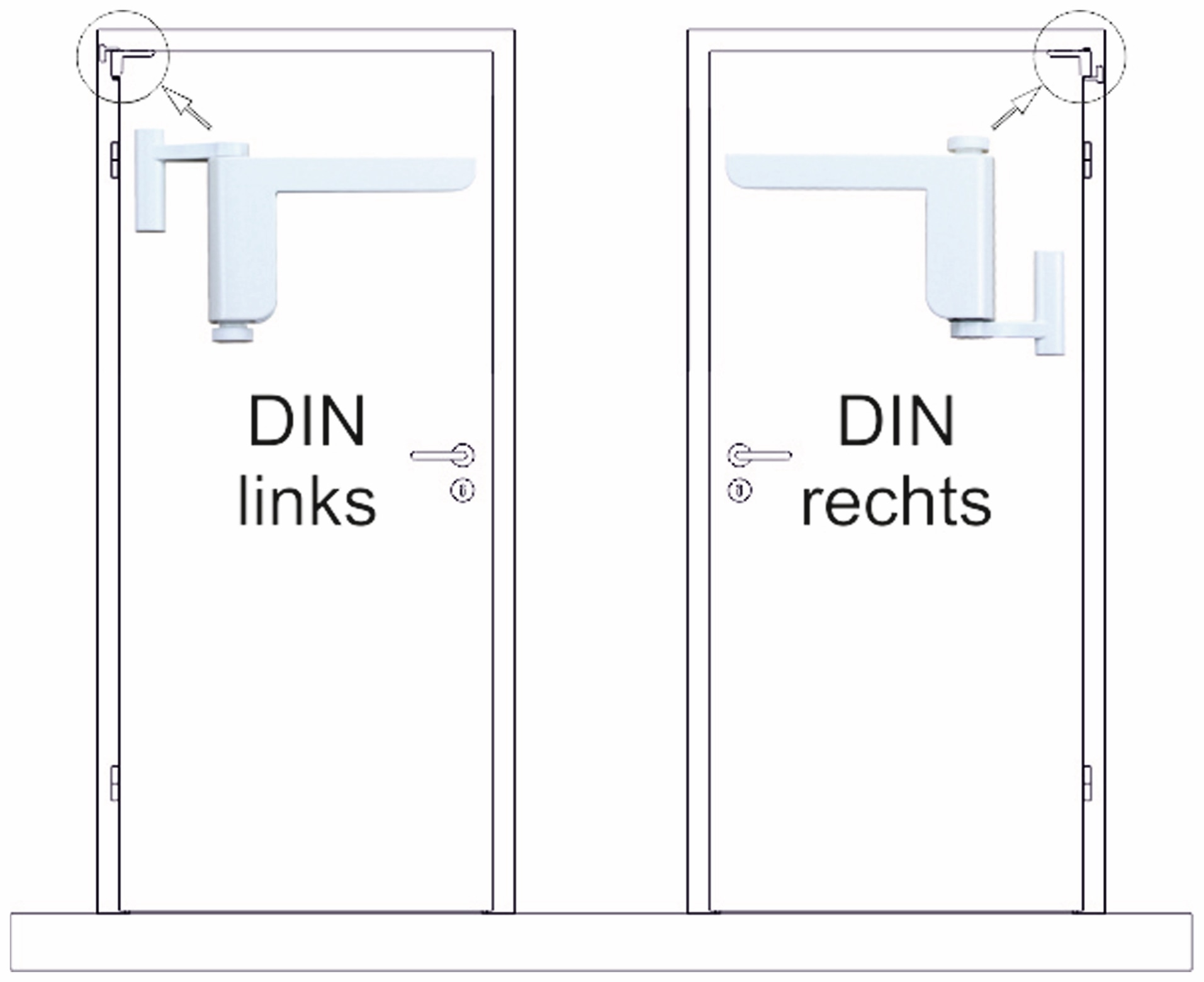 Mini-Türschließer, Clip Close, weiß Mini-Türschließer, Clip Close, weiß