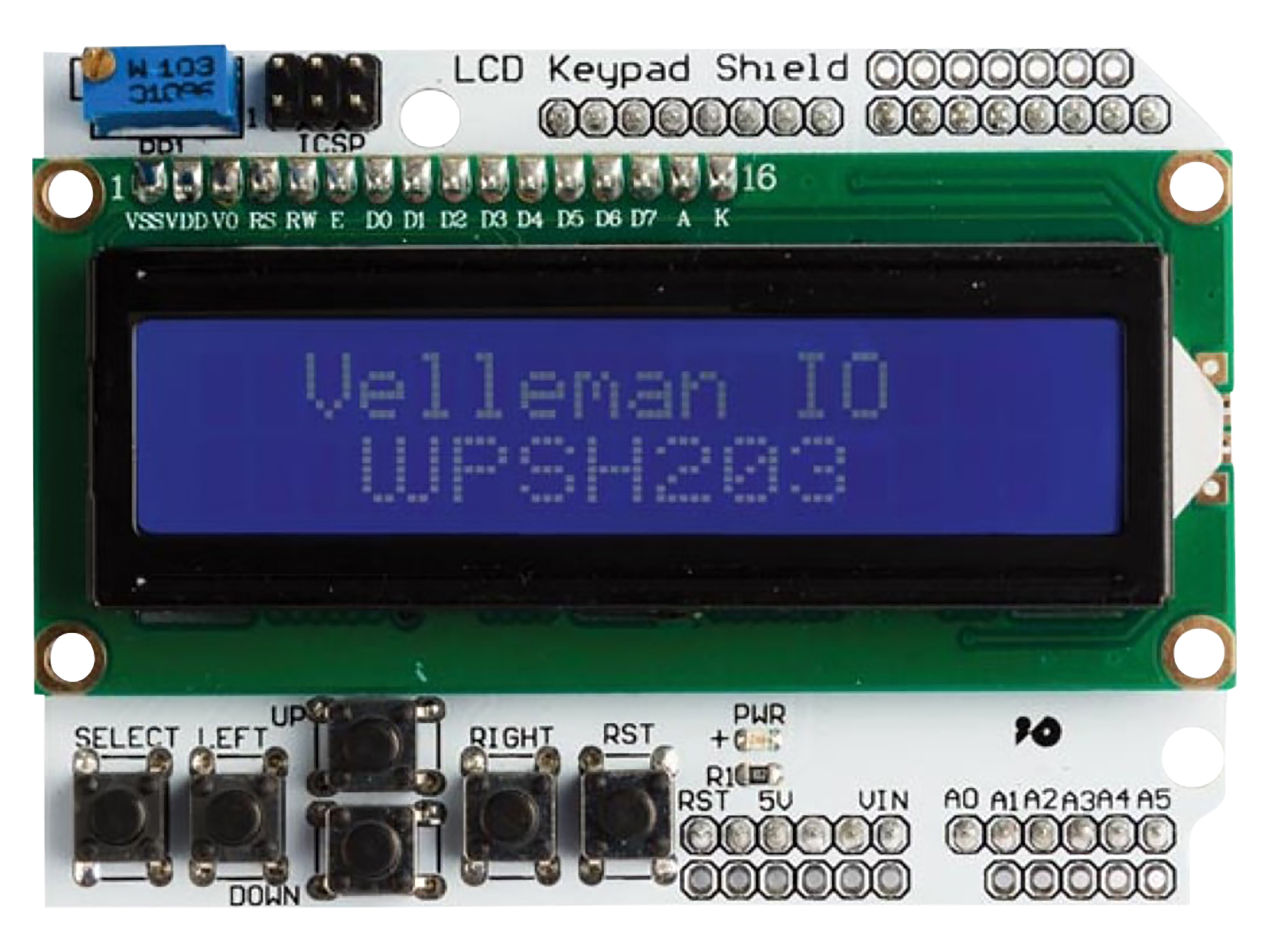 WHADDA LCD-Shield und Tastatur WPSH203 WHADDA LCD-Shield und Tastatur WPSH203