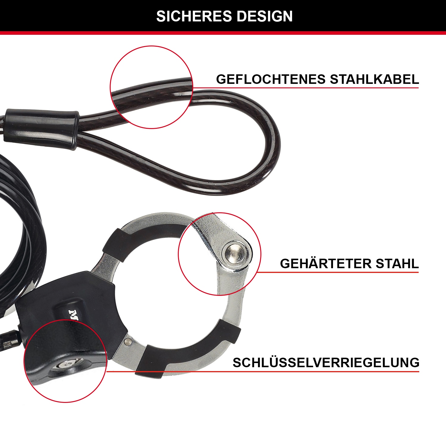 MASTERLOCK Handschellenschloss Street Cuff 8275EURDPROBLK MASTERLOCK Handschellenschloss Street Cuff 8275EURDPROBLK