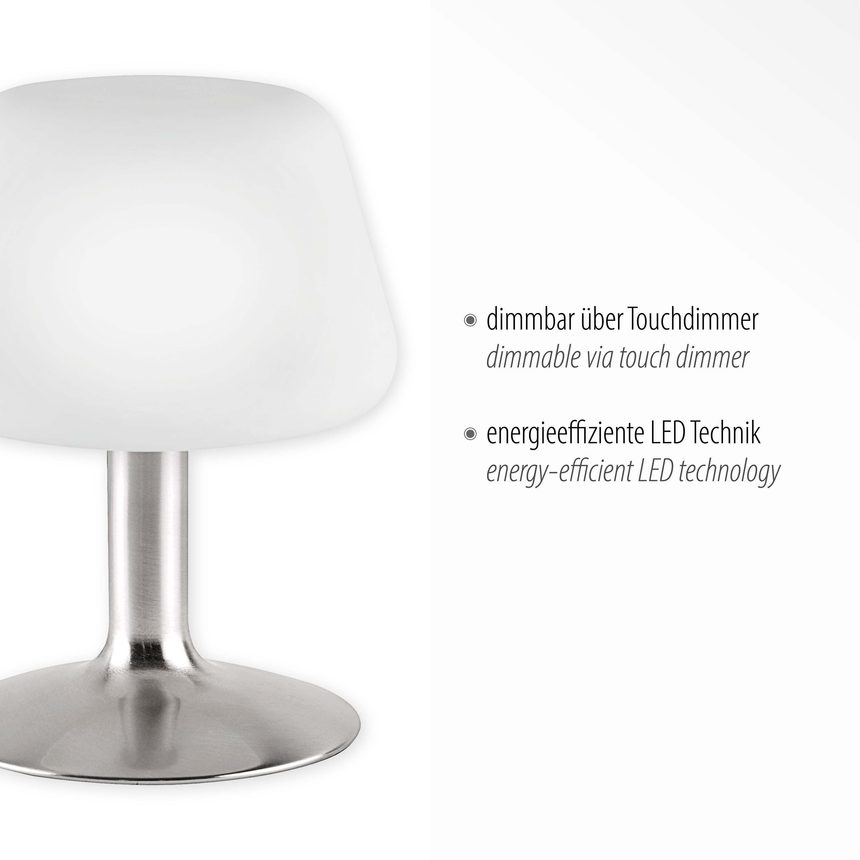 PAUL NEUHAUS LED-Tischleuchte 4078-55 stahl, 2,6 W, 265 lm, 3000 K PAUL NEUHAUS LED-Tischleuchte 4078-55 stahl, 2,6 W, 265 lm, 3000 K