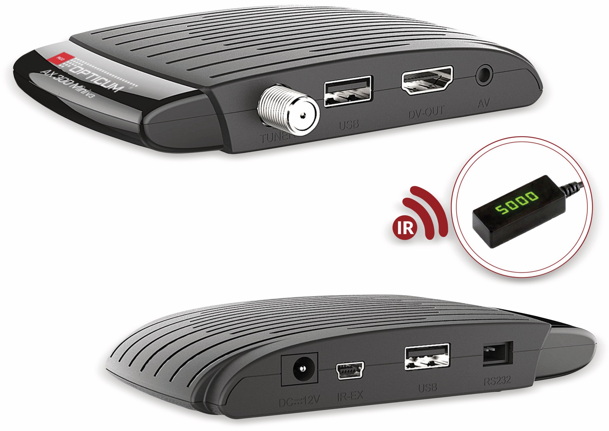 RED OPTICUM DVB-S2 HDTV Receiver AX 300 mini V3 RED OPTICUM DVB-S2 HDTV Receiver AX 300 mini V3