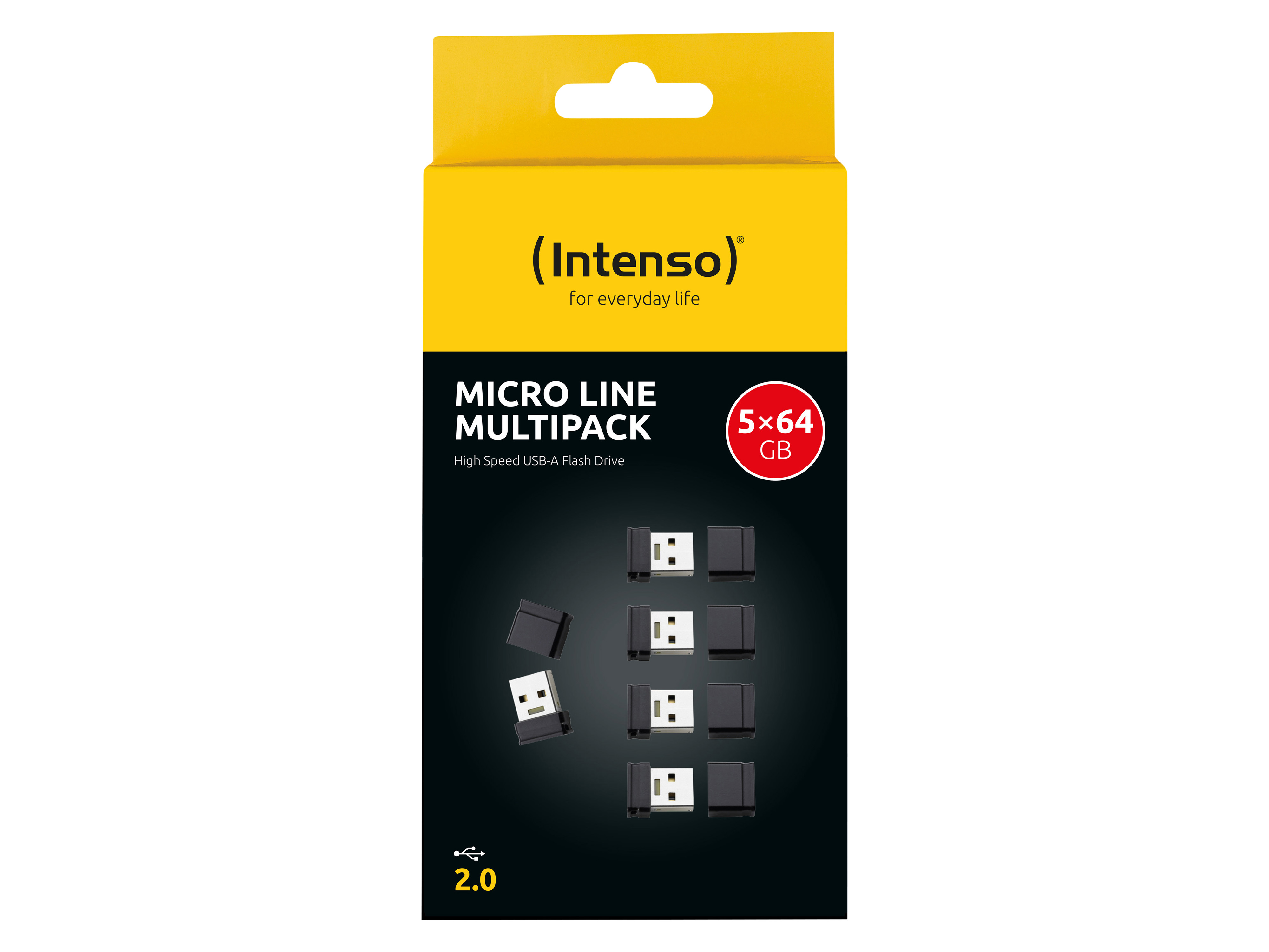 INTENSO USB-Stick Micro Line 3500595 USB 2.0 64GB 5er Pack