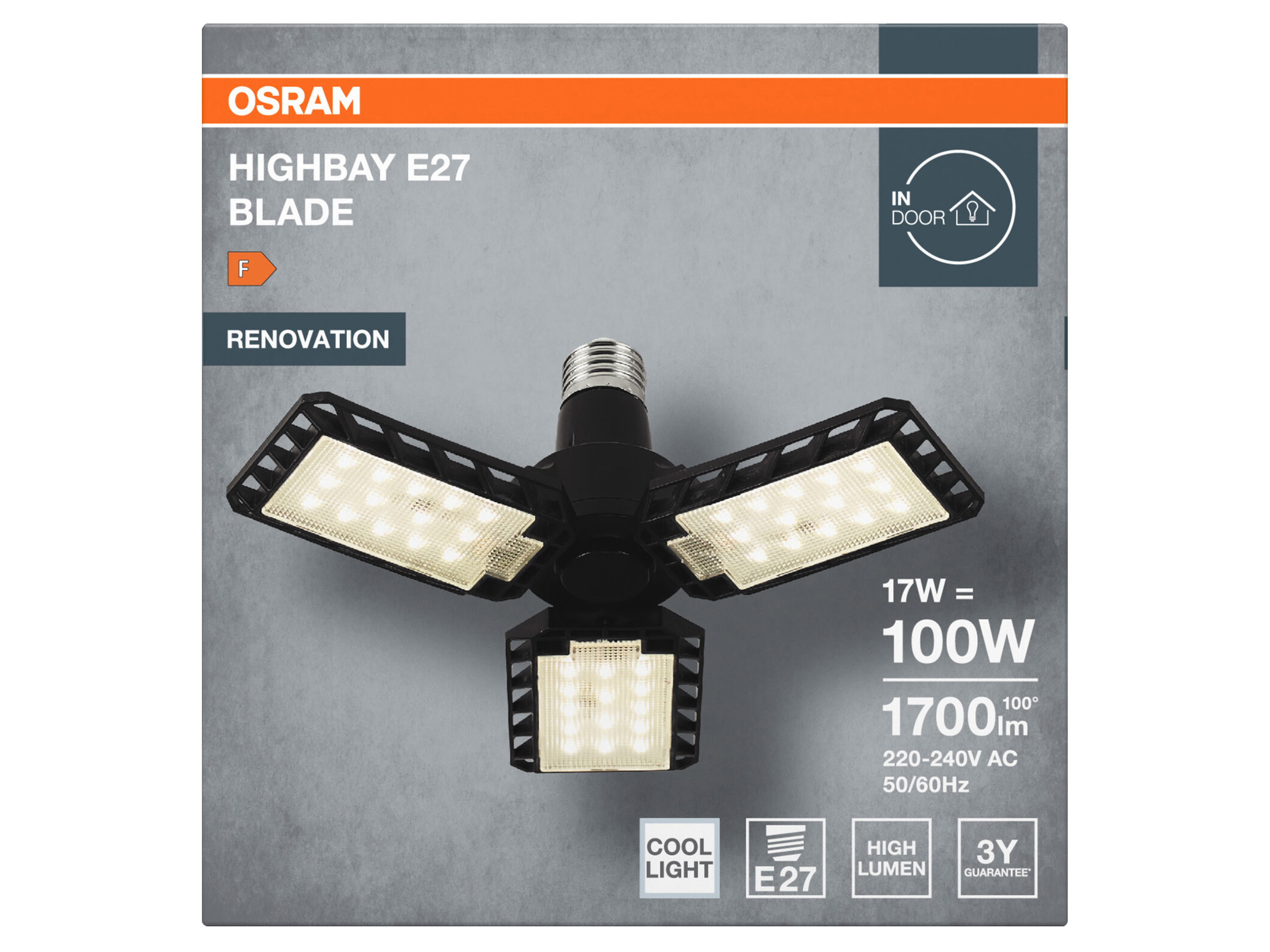 OSRAM LED-Deckenleuchte, E27, 17W, 4000K, EEK: F, IP20, 1700lm, schwarz OSRAM LED-Deckenleuchte, E27, 17W, 4000K, EEK: F, IP20, 1700lm, schwarz