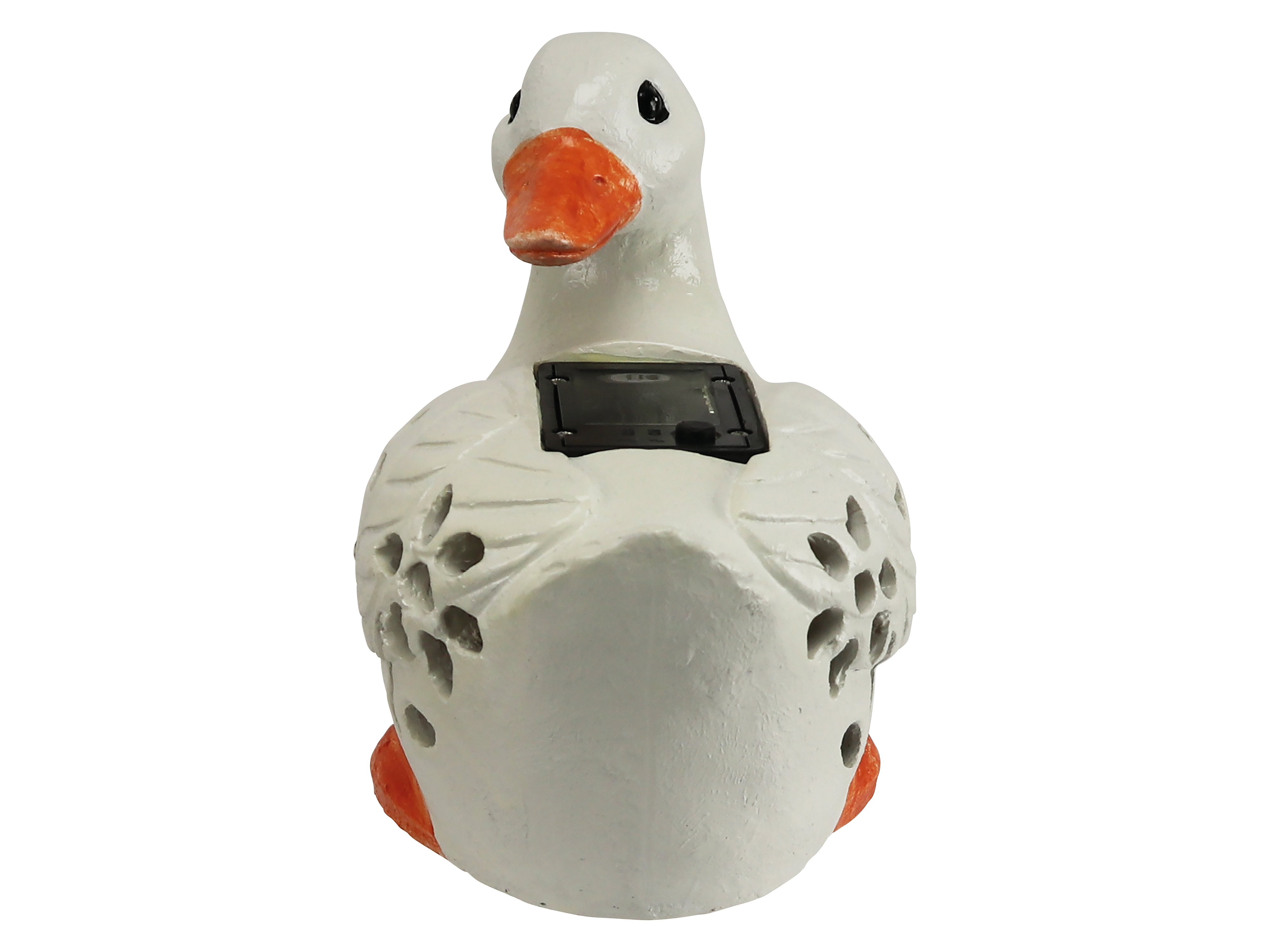 Solar-LED-Dekobeleuchtung, Ente mit Blumentatoo, B-Ware Solar-LED-Dekobeleuchtung, Ente mit Blumentatoo