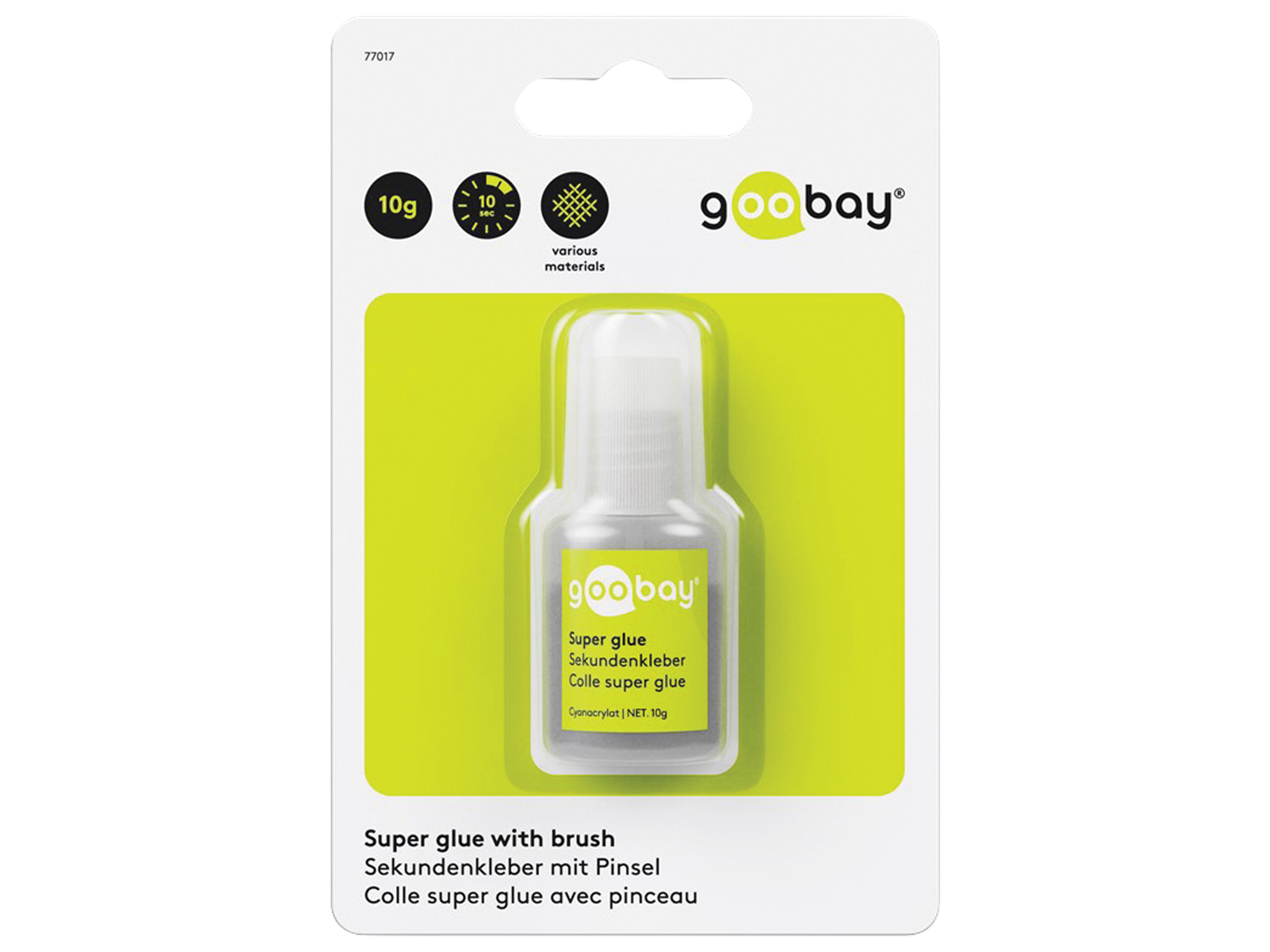 GOOBAY Sekundenkleber SUPER GLUE, 10 g GOOBAY Sekundenkleber SUPER GLUE, 10 g