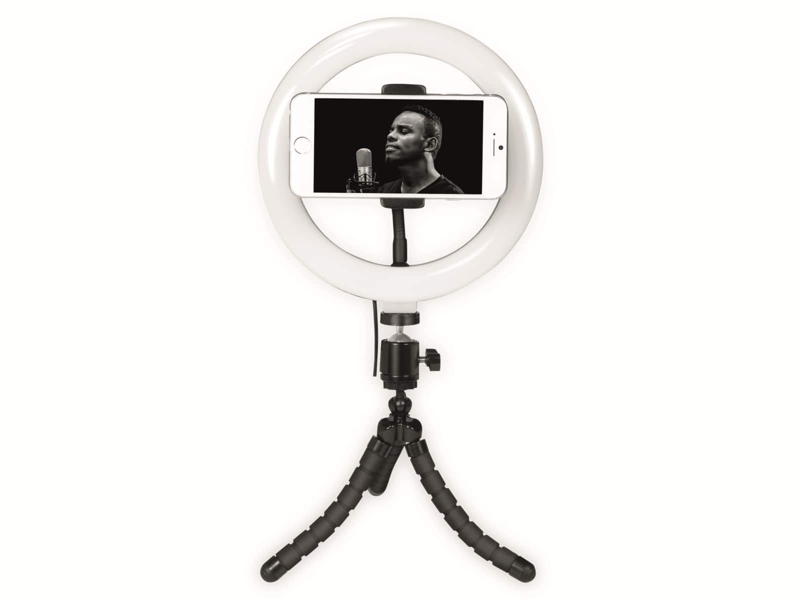 LOGILINK Smartphone-LED-Ringlicht AA0151, Ø 20 cm, Lichtregler LOGILINK Smartphone-LED-Ringlicht AA0151, Ø 20 cm, Lichtregler
