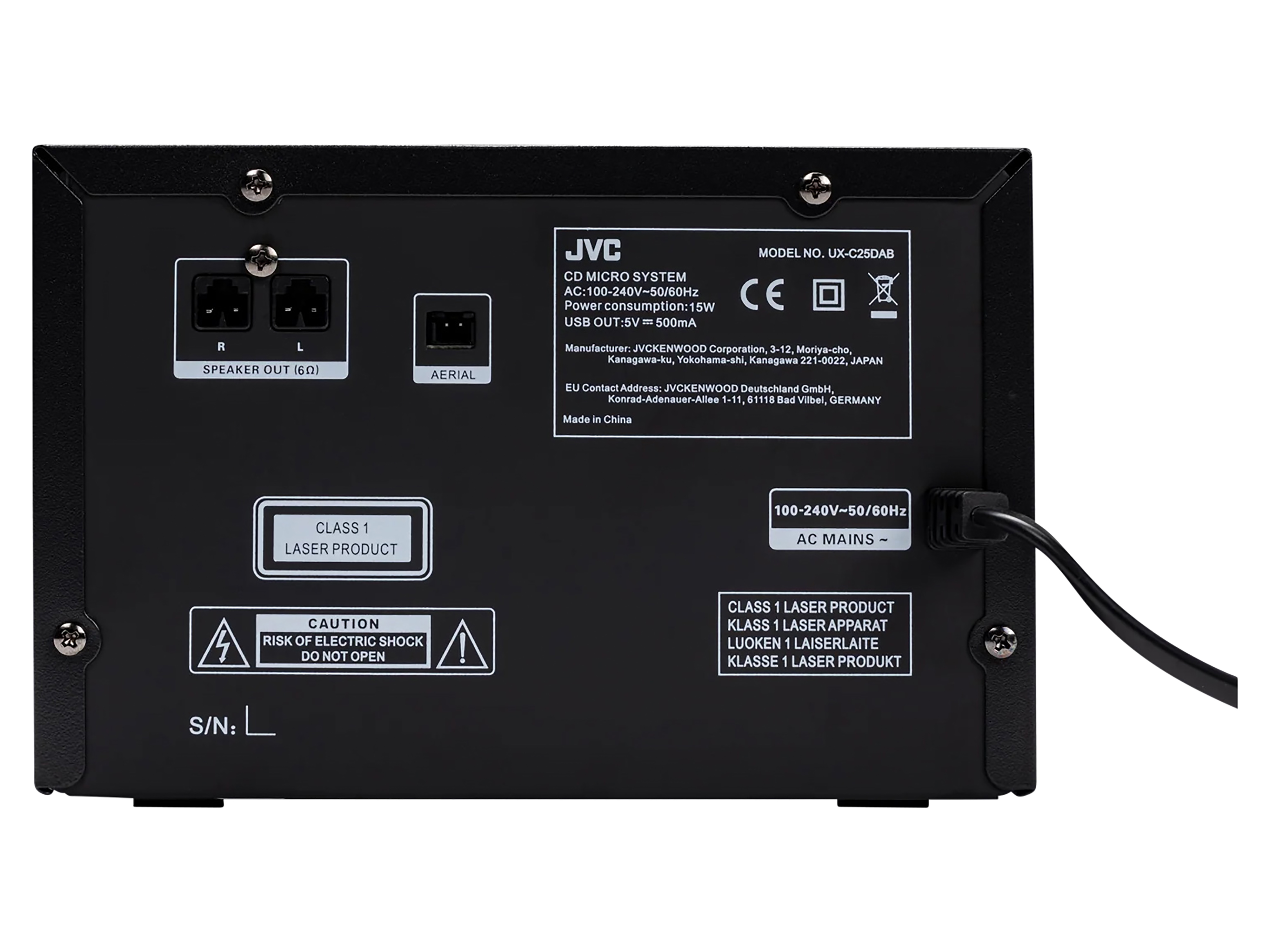 JVC Stereoanlage UX-C 25 DAB, schwarz JVC Stereoanlage UX-C 25 DAB, schwarz