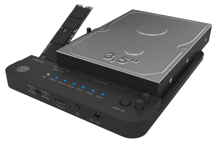 ICY BOX CloneStation & DockingStation IB-2913MCL-C31 M.2 NVME & SATA 2.5''/3.5'' SSD/HDD ICY BOX CloneStation & DockingStation IB-2913MCL-C31 M.2 NVME & SATA 2.5''/3.5'' SSD/HDD