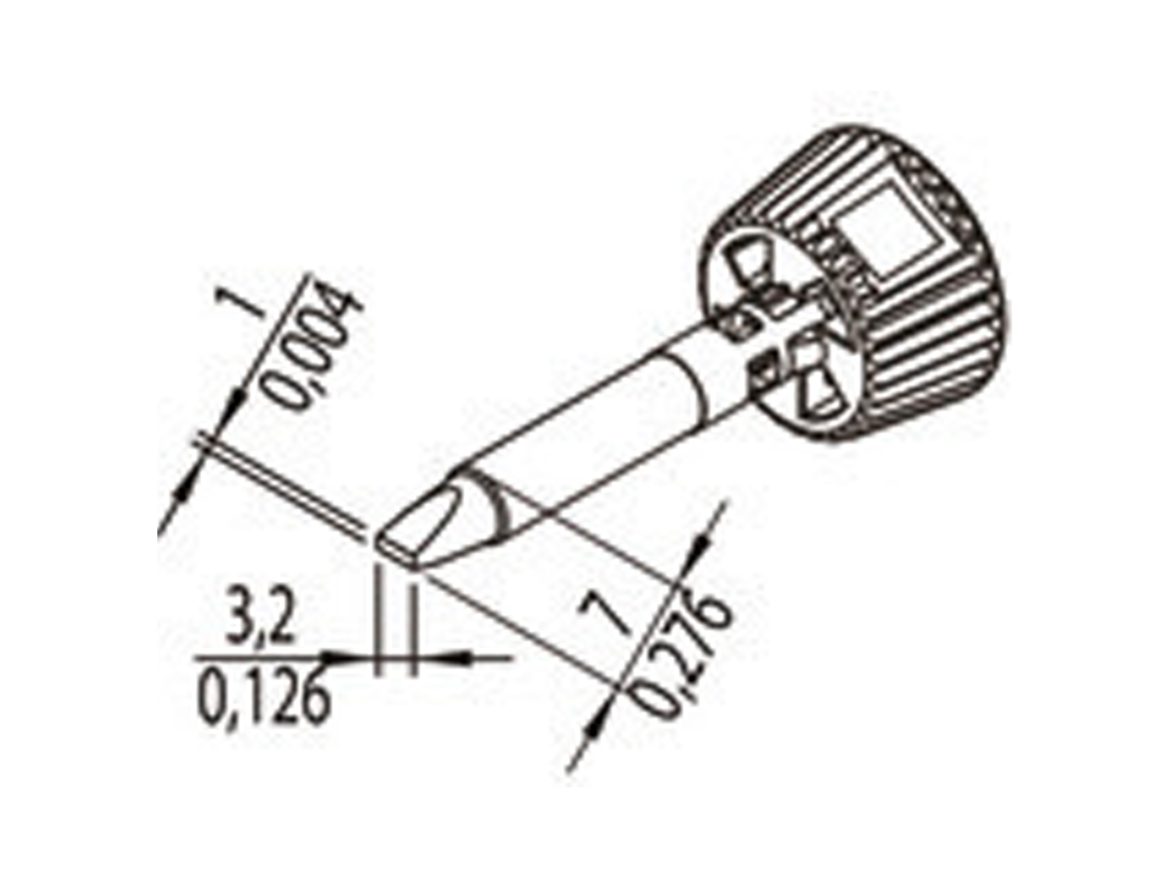 ERSA Lötspitze, 0142CDLF32/SB, meißelförmig, 3,2 mm