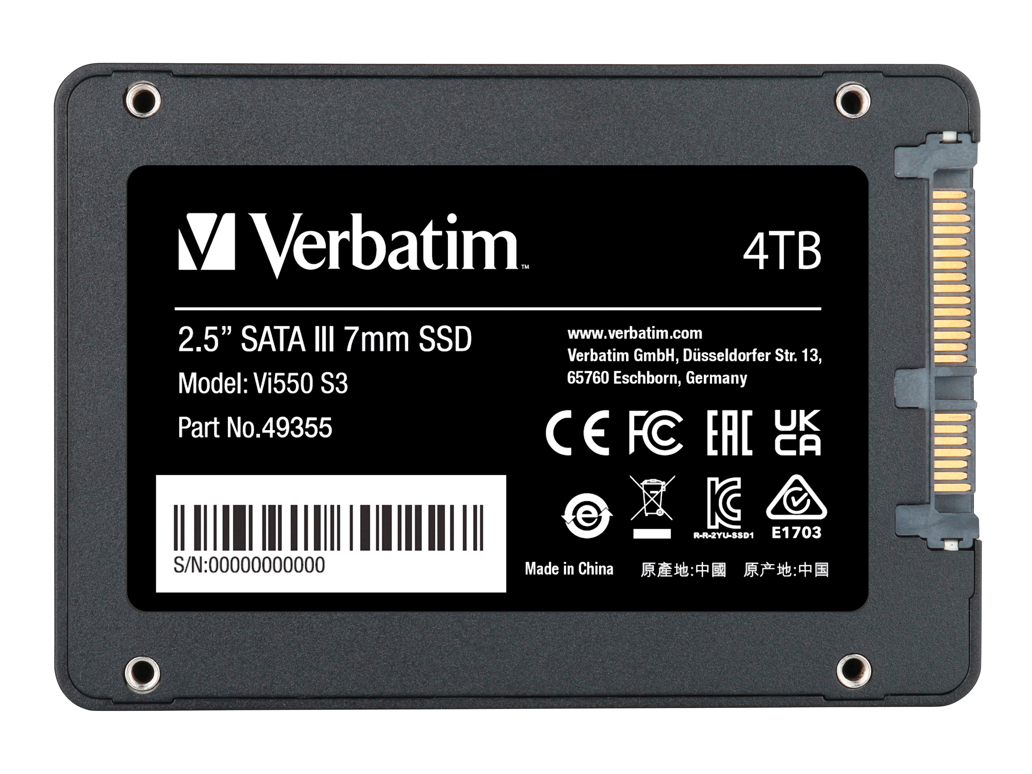 VERBATIM SSD Vi550, 4 TB VERBATIM SSD Vi550, 4 TB
