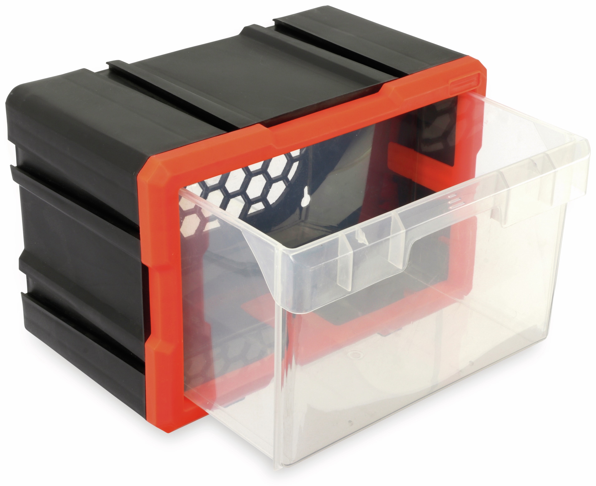 DAYTOOLS Werkzeugbox TW2019, Kunststoff,1-teilig, schwarz/orange