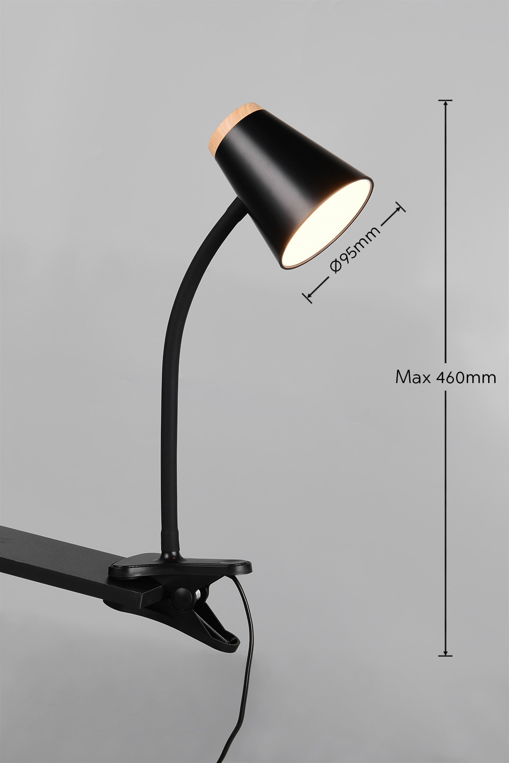 REALITY LED-Klemmleuchte PONGO, R25831102, 4,5W, 500lm, 3000K, schwarz REALITY LED-Klemmleuchte PONGO, R25831102, 4,5W, 500lm, 3000K, schwarz