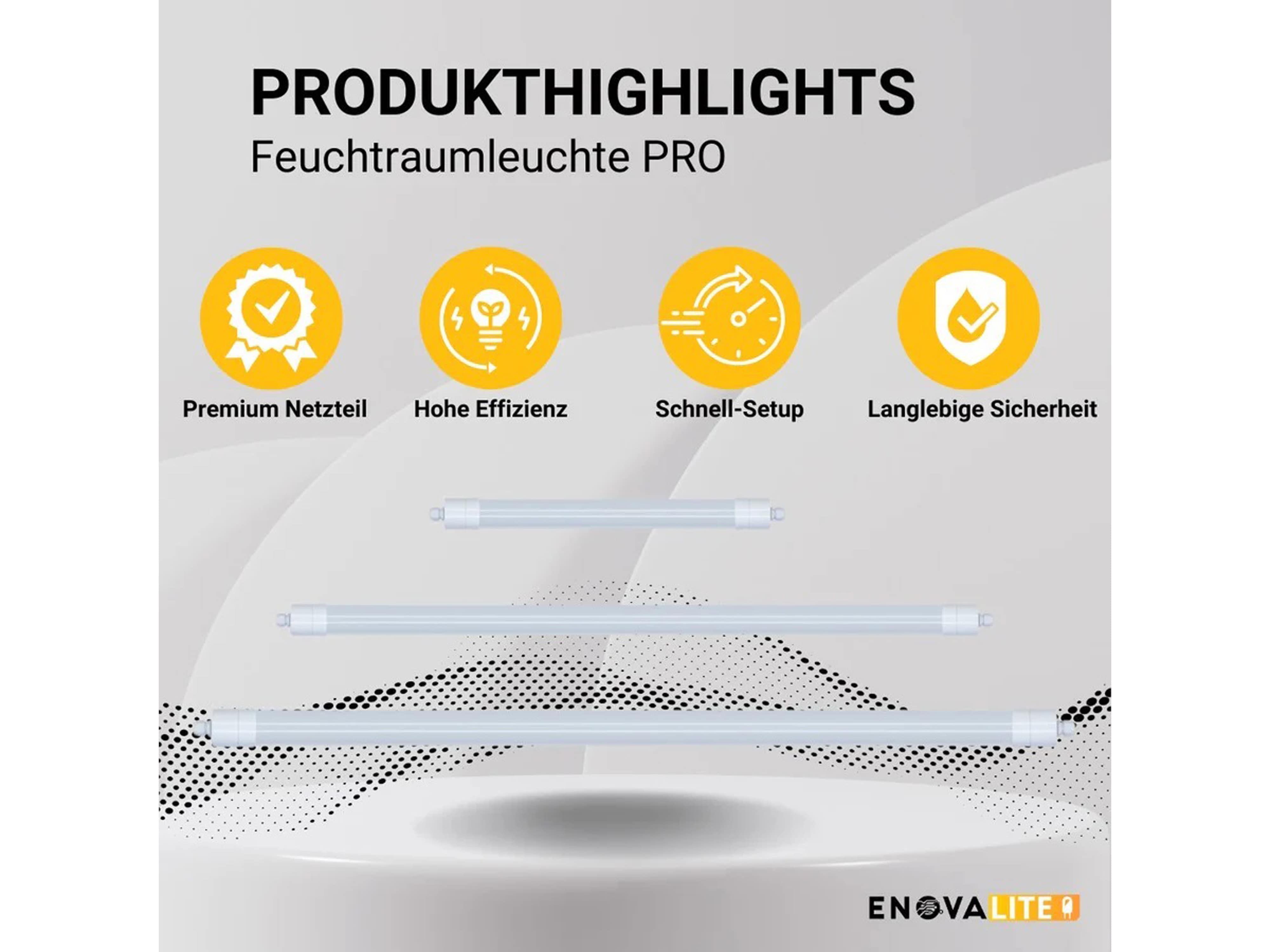 ENOVALITE LED-Feuchtraumleuchte PRO, EEK: E, 50W, 6000lm, 4000K, 1500mm ENOVALITE LED-Feuchtraumleuchte PRO, EEK: E, 50W, 6000lm, 4000K, 1500mm