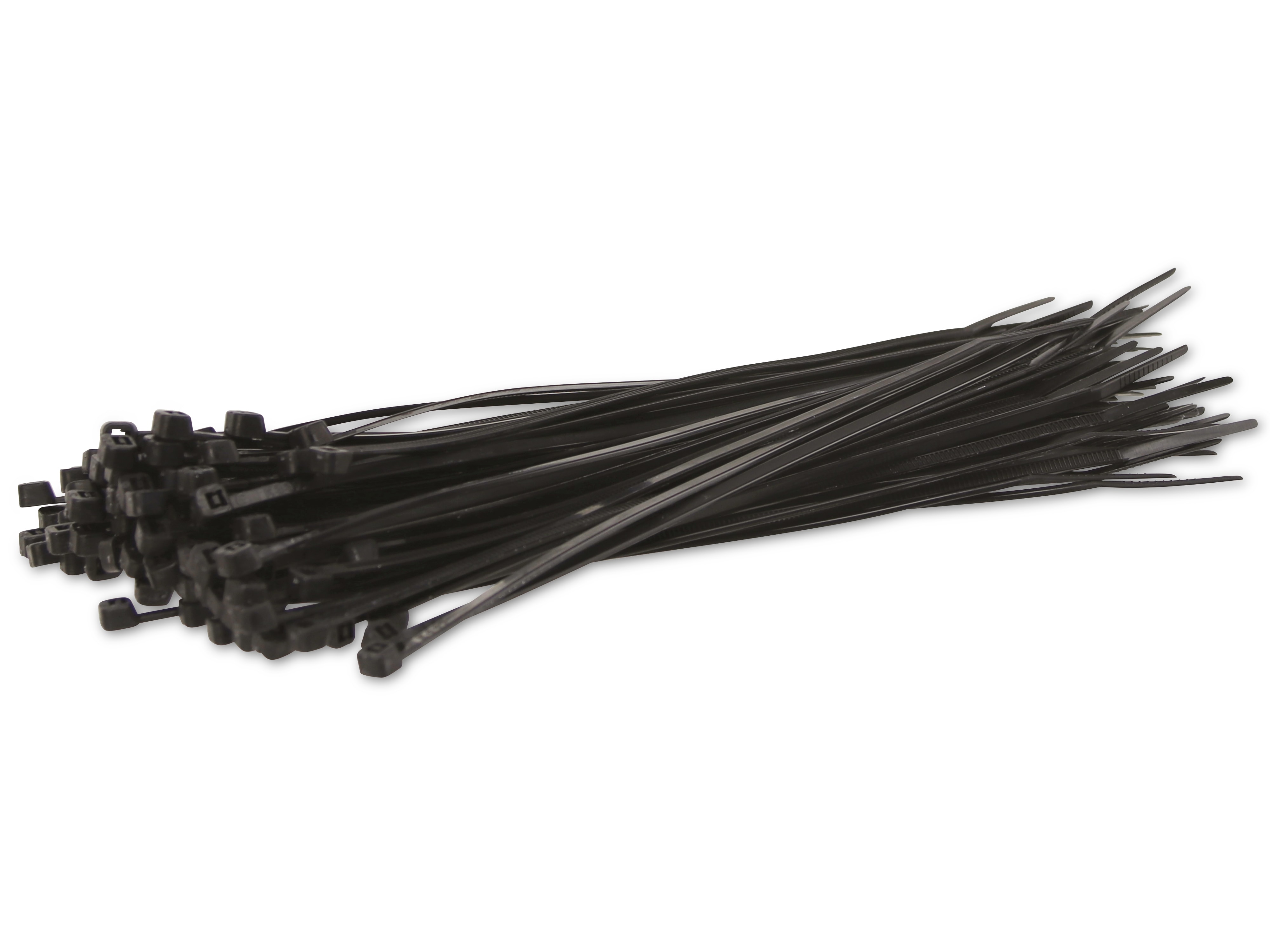 KSS Kabelbinder-Sortiment Polyamid 6.6, schwarz, 203x3,2, UV-beständig, 100 Stück KSS Kabelbinder-Sortiment Polyamid 6.6, schwarz, 203x3,2, UV-beständig, 100 Stück