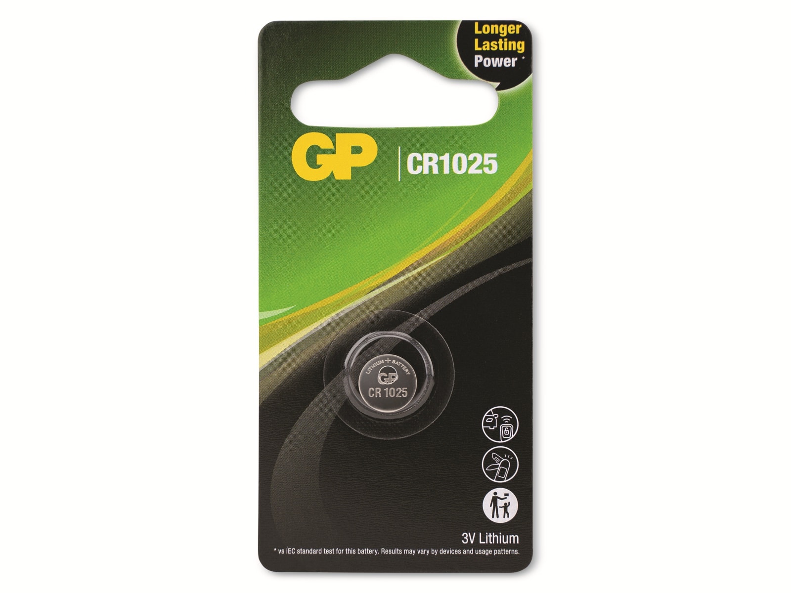 GP Lithium-Knopfzelle CR1025, 3V