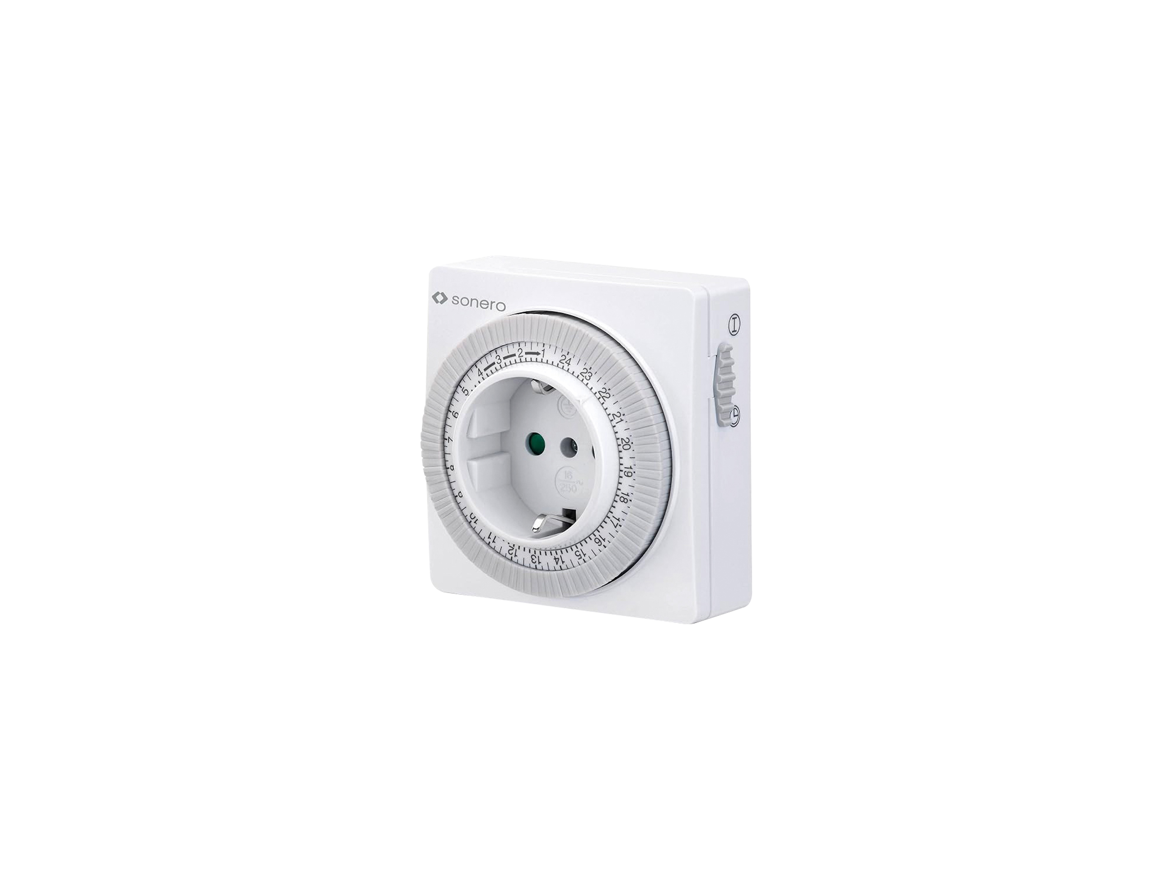 SONERO Zeitschaltuhr X-MOT-10, mechanisch, IP20, 350 Watt, weiß Zeitschaltuhr SONERO X-MOT-10, mechanisch, IP20, 350 Watt, weiß