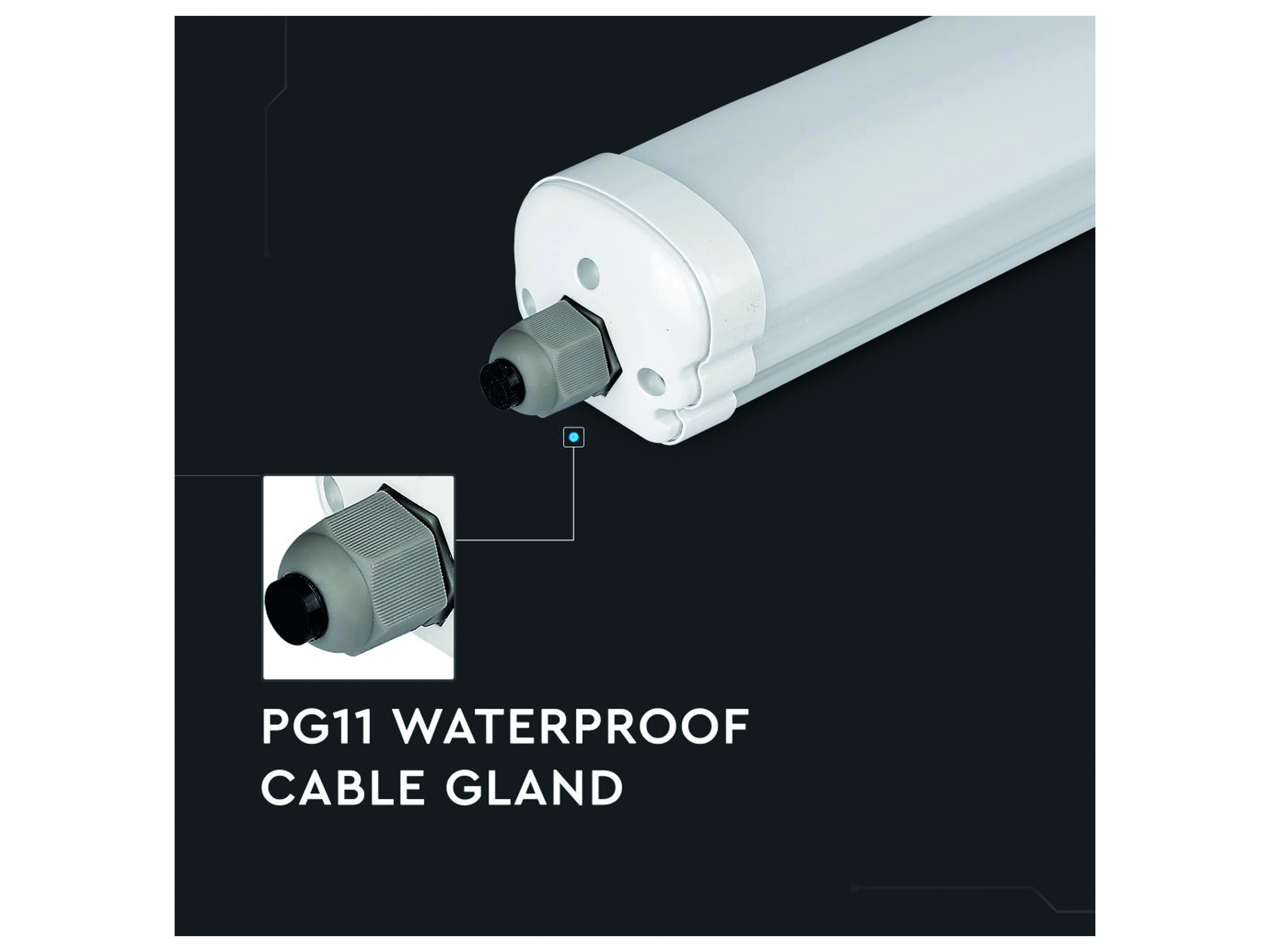 V-TAC LED-Feuchtraum-Wannenleuchte VT-1249-N, EEK: E, 36 W, 4320 lm, 4000 K, 1200 mm V-TAC LED-Feuchtraum-Wannenleuchte VT-1249-N, EEK: E, 36 W, 4320 lm, 4500 K, 1200 mm