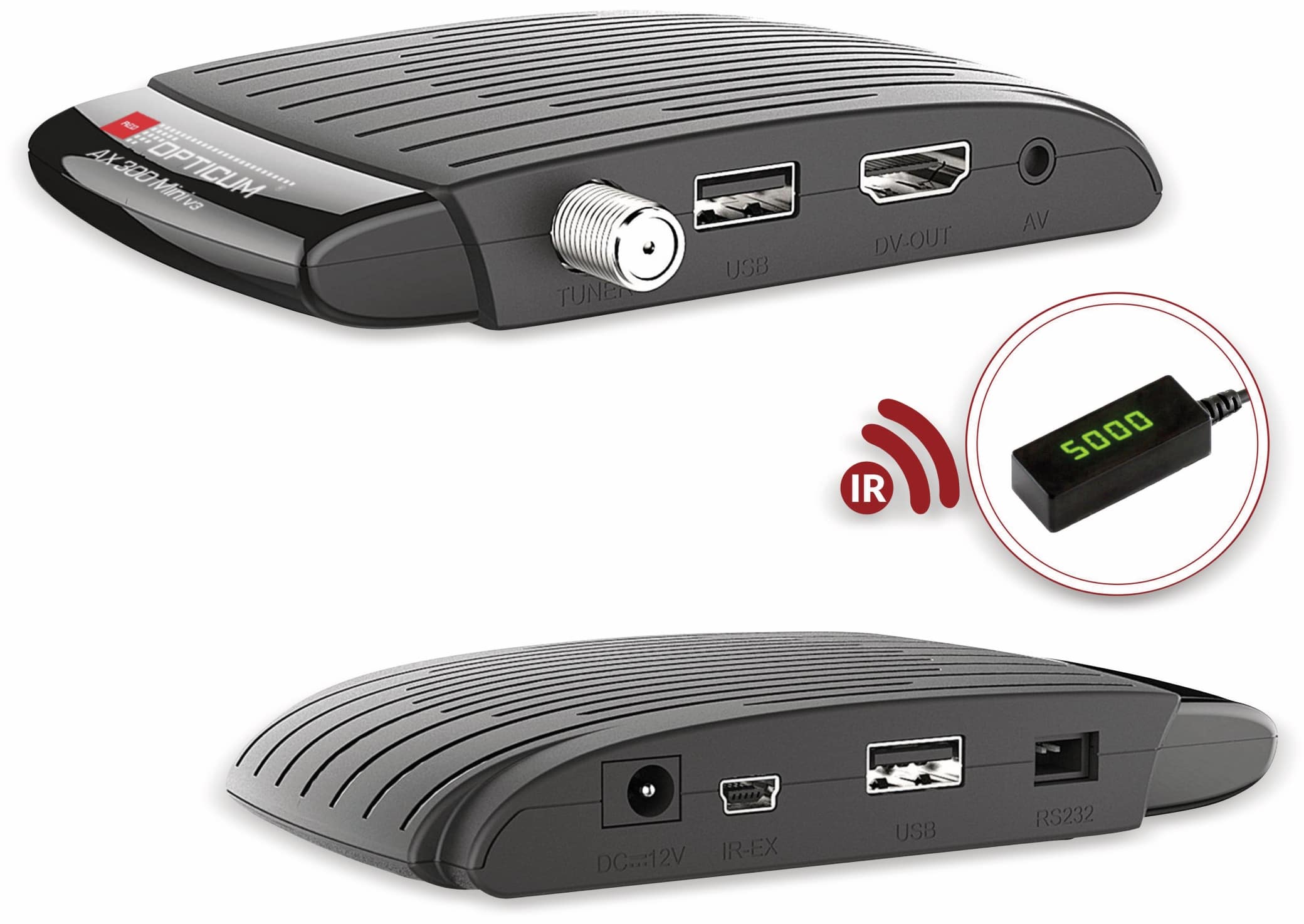 RED OPTICUM DVB-S2 HDTV Receiver AX 300 mini V3 mit PVR RED OPTICUM DVB-S2 HDTV Receiver AX 300 mini V3 mit PVR