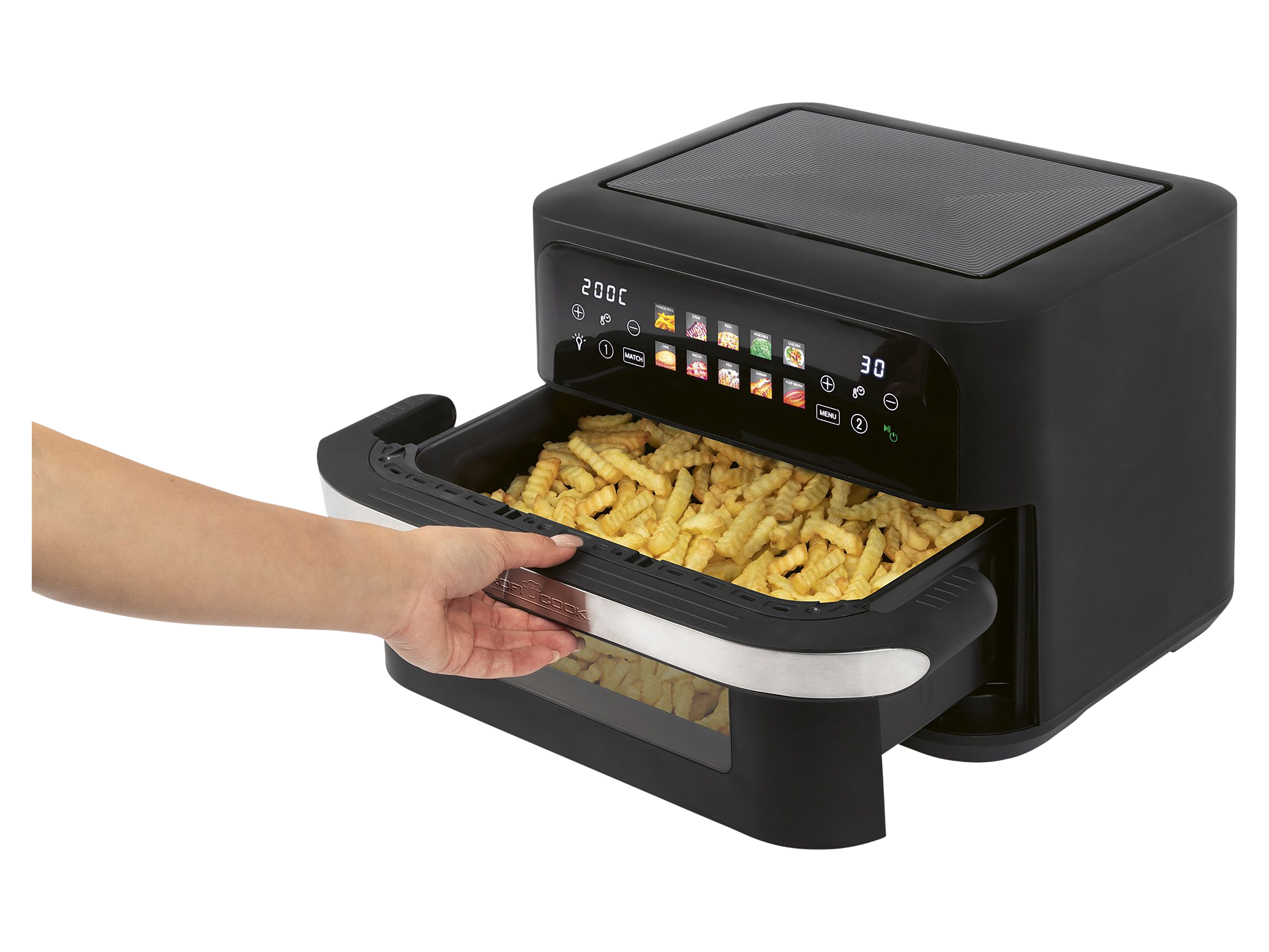 PROFI COOK Heißluftfritteuse XXL PC-FR 1313 H, 10L, 2 Kammern, 2400W PROFICOOK Heißluftfritteuse XXL PC-FR 1313 H, 10L, 2 Kammern, 2400W