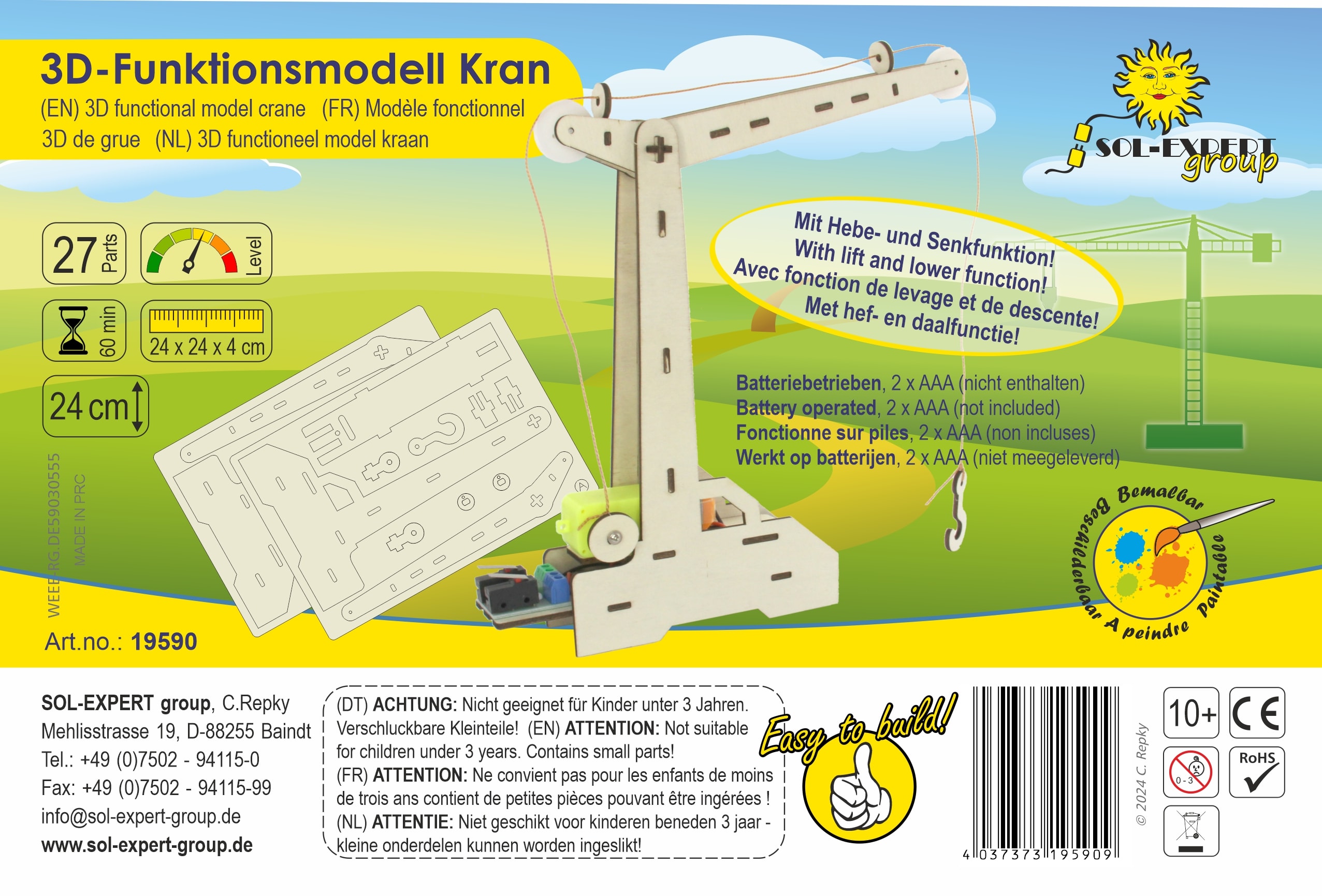SOL-EXPERT Bausatz Motorbetriebener Kran SOL-EXPERT Bausatz Motorbetriebener Kran