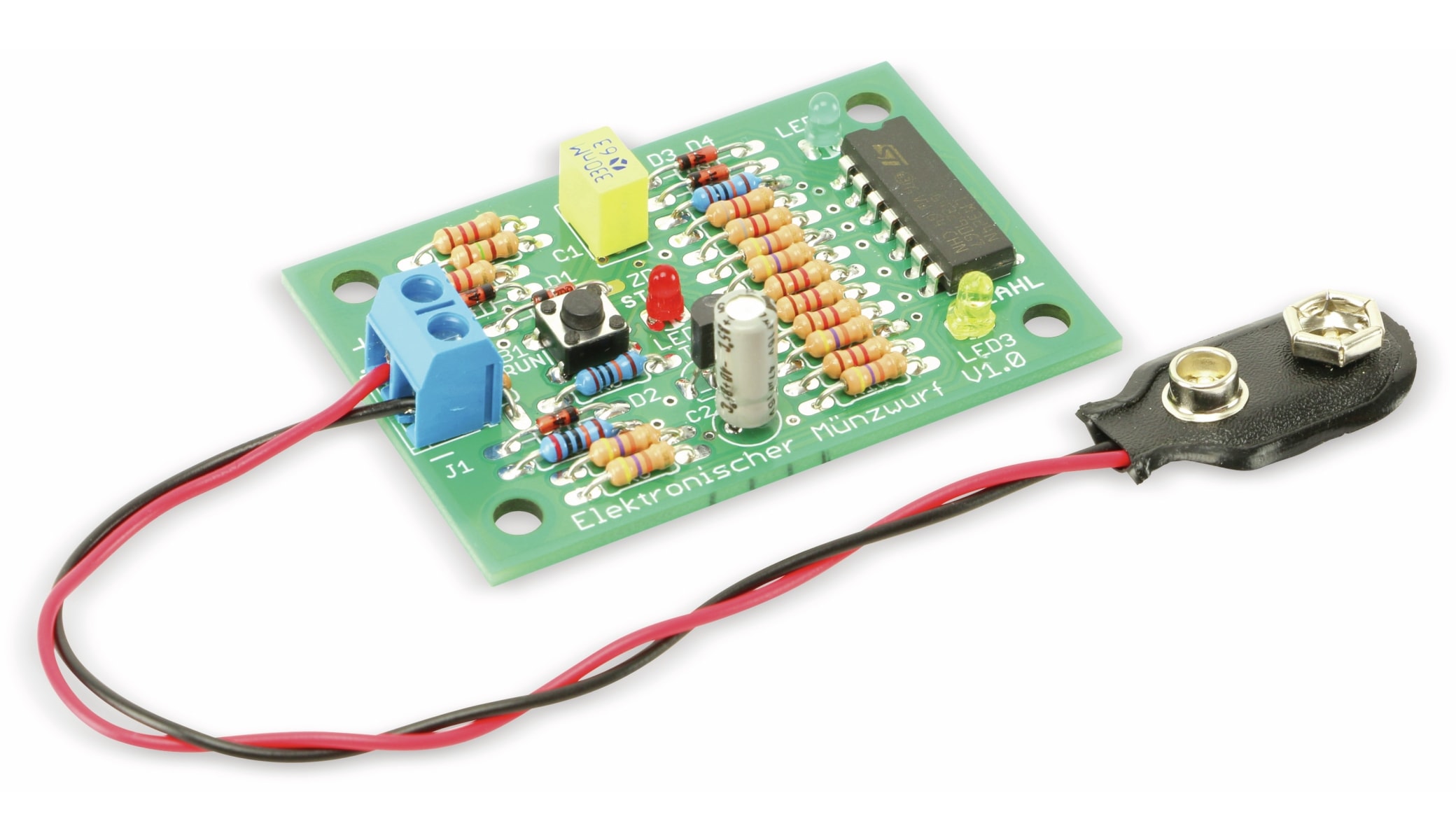 Bausatz Elektronischer Münzwurf, V1.0 Bausatz "Elektronischer Münzwurf" V1.0