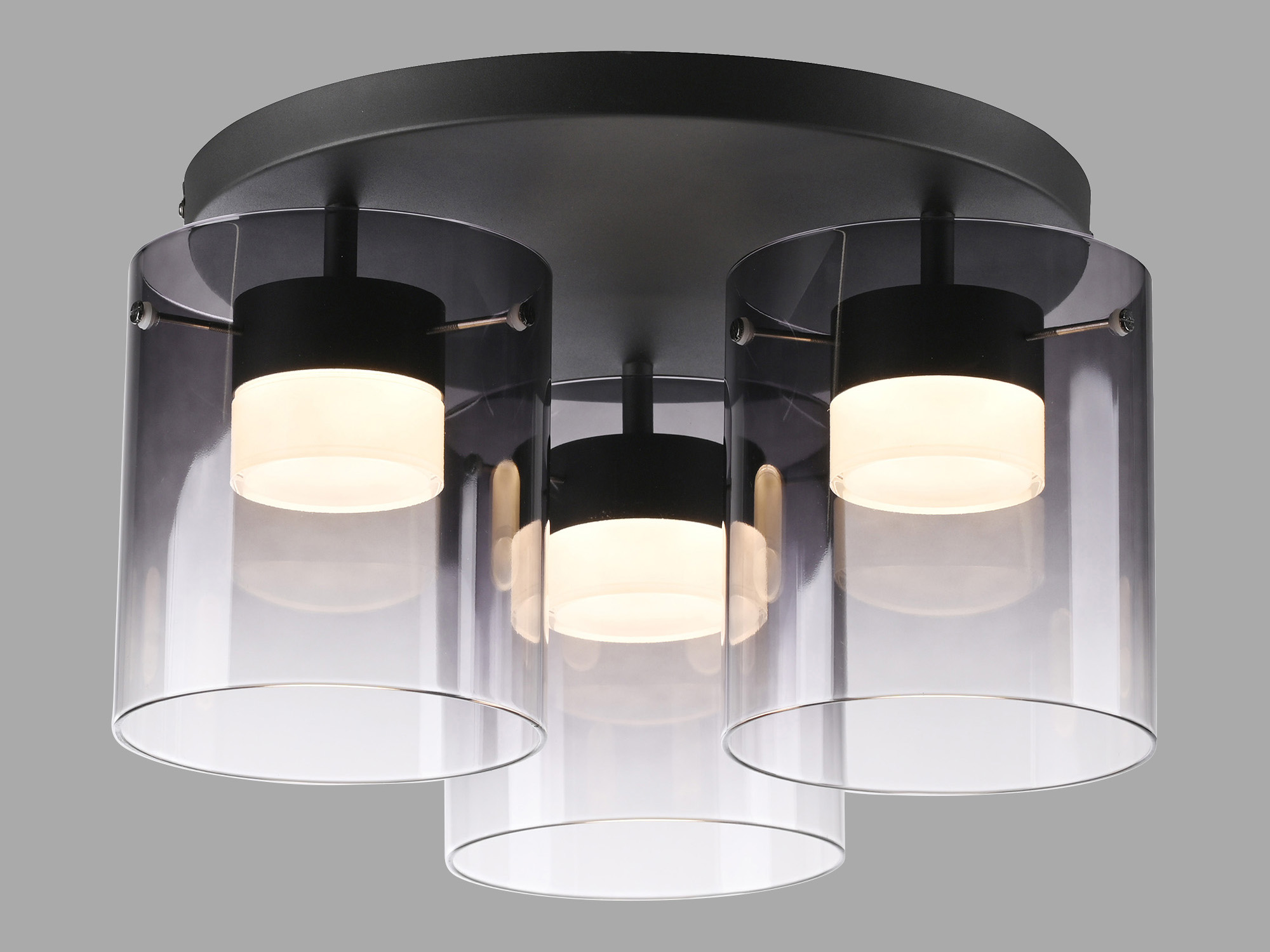 JUST LIGHT LED-Deckenleuchte 14041-18, 7,5W, 800lm, 3000K, schwarz