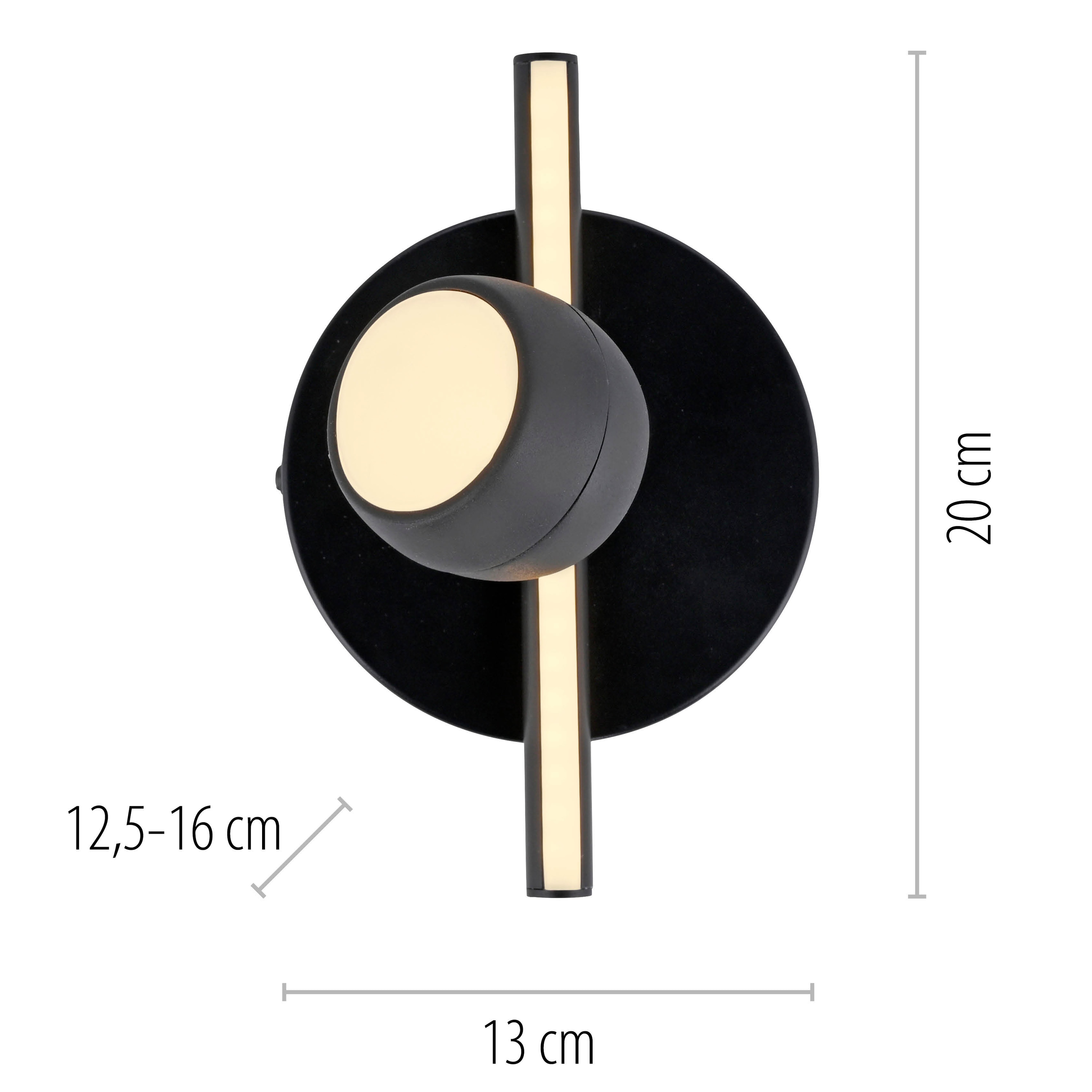 JUST LIGHT LED-Deckenleuchte 11400-18, 6,10W, 3000K, 705lm, warmweiß, IP20, schwarz JUST LIGHT LED-Deckenleuchte 11400-18, 6,10W, 3000K, 705lm, warmweiß, IP20, schwarz