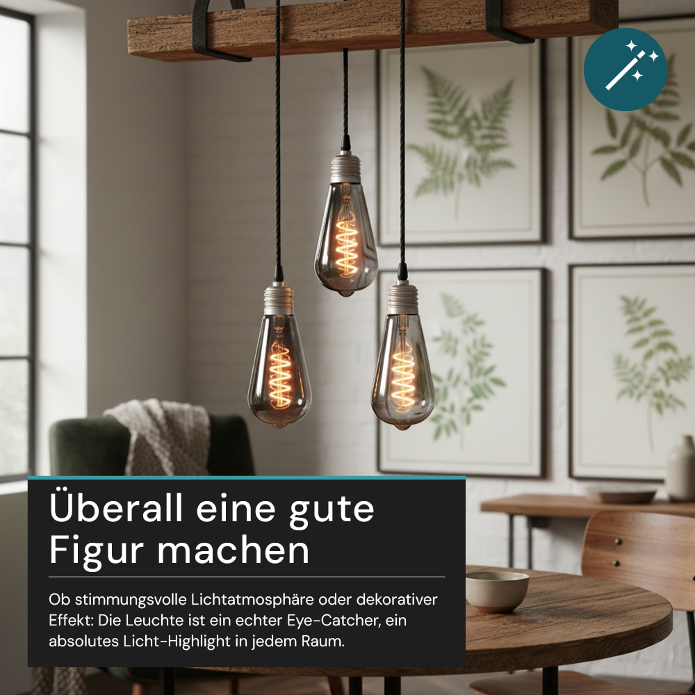 LUXULA LED-Filament-Lampe, SPIRAL, Pear, E27, 4W, 40lm, 1800K, dimmbar LUXULA LED-Filament-Lampe, SPIRAL, Pear, E27, 4W, 40lm, 1800K, dimmbar
