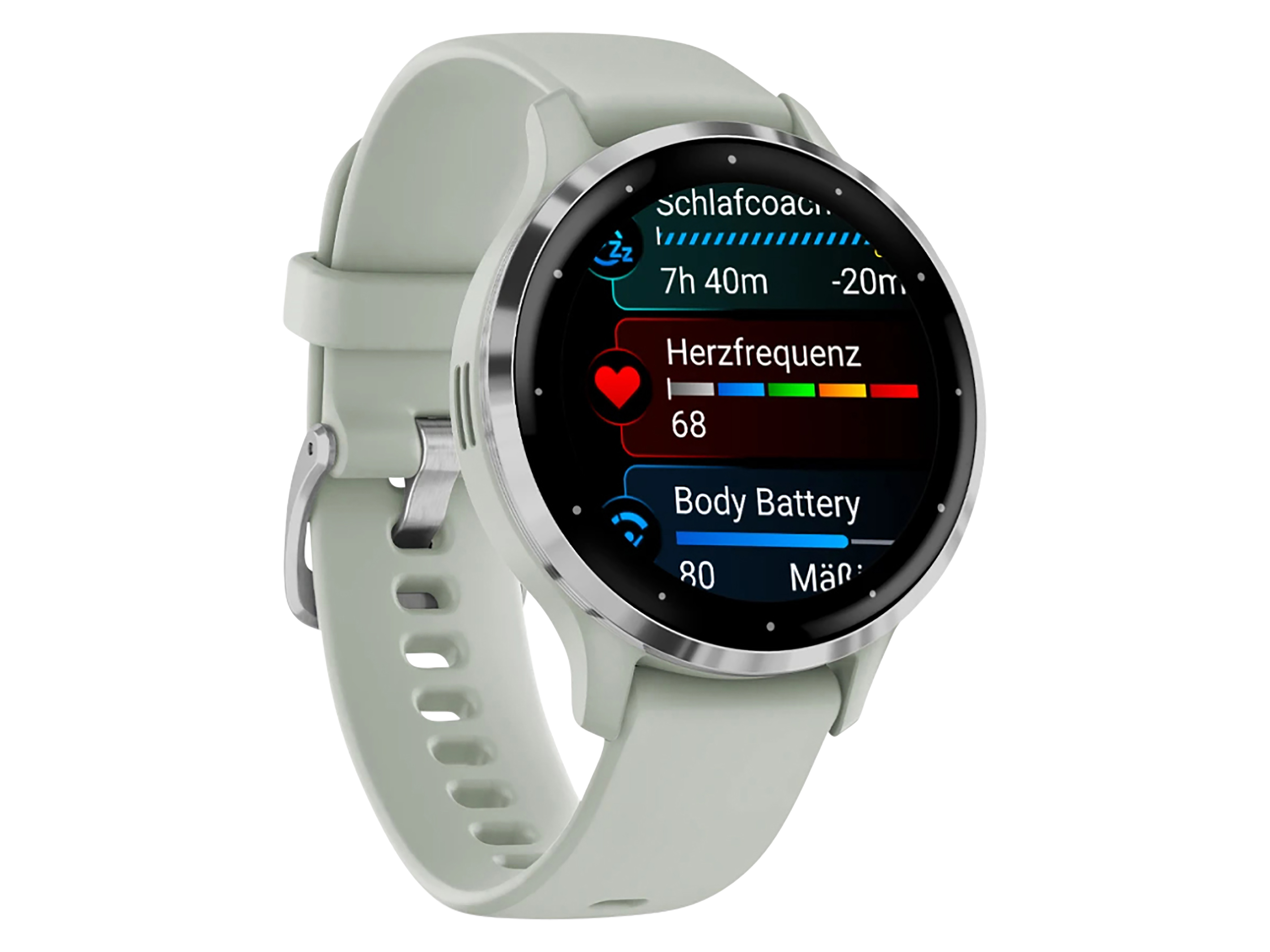 GARMIN Smartwatch Venu 3S salbeigrau/silber Silikon