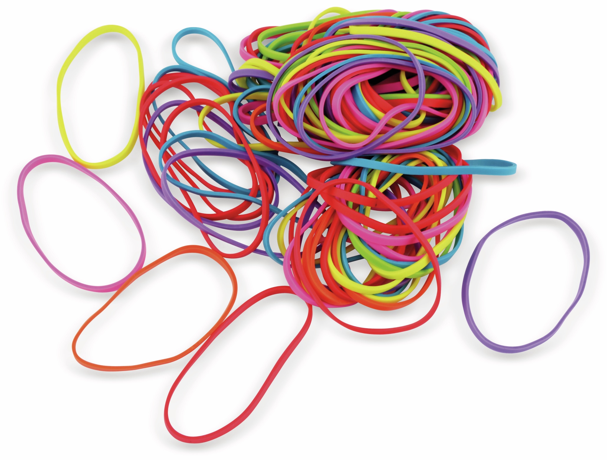 Gummibänder, Neonfarben, ca. 100 g Gummibänder, Neonfarben, ca. 100 g