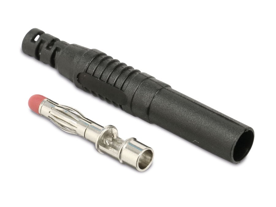 4 mm Labor-Sicherheitsstecker, CAT II, schwarz 4 mm Labor-Sicherheitsstecker, CAT III, schwarz