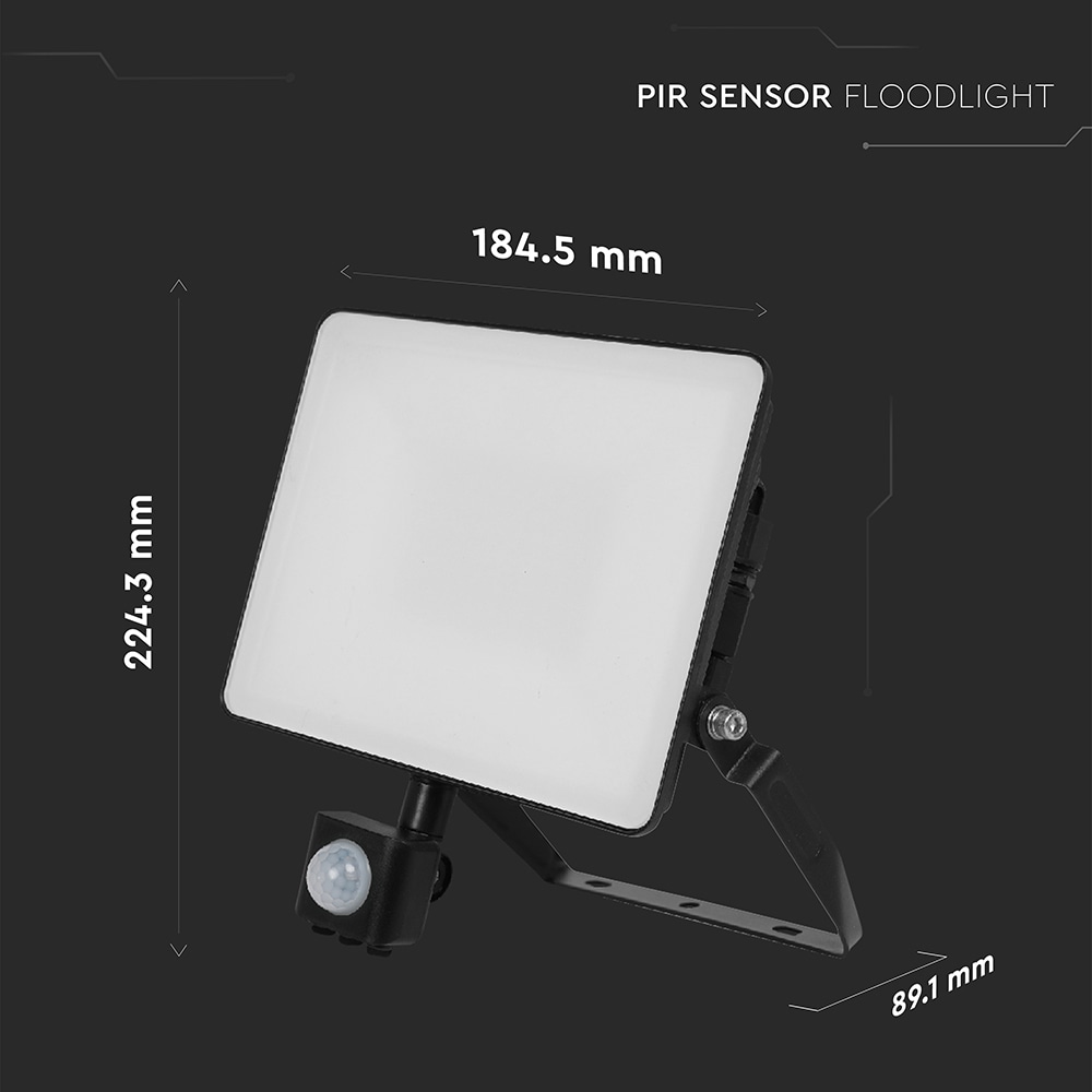 V-TAC LED-Fluter, VT-4929-FC, EEK: E, 30 W, 3600 lm, 6500 K, IP65, kaltweiß