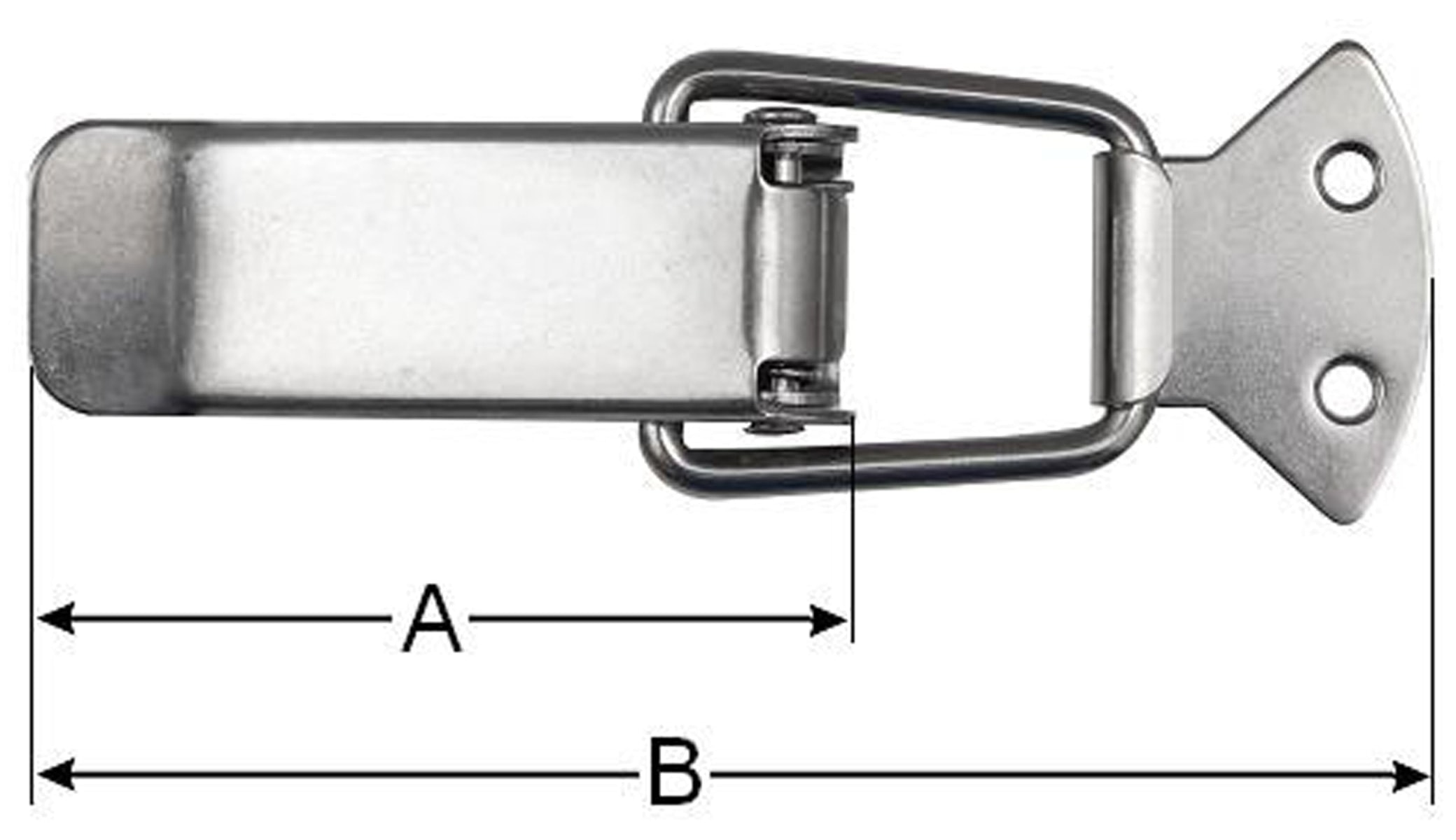 Spannverschluss, abschließbar, 45 mm, Edelstahl