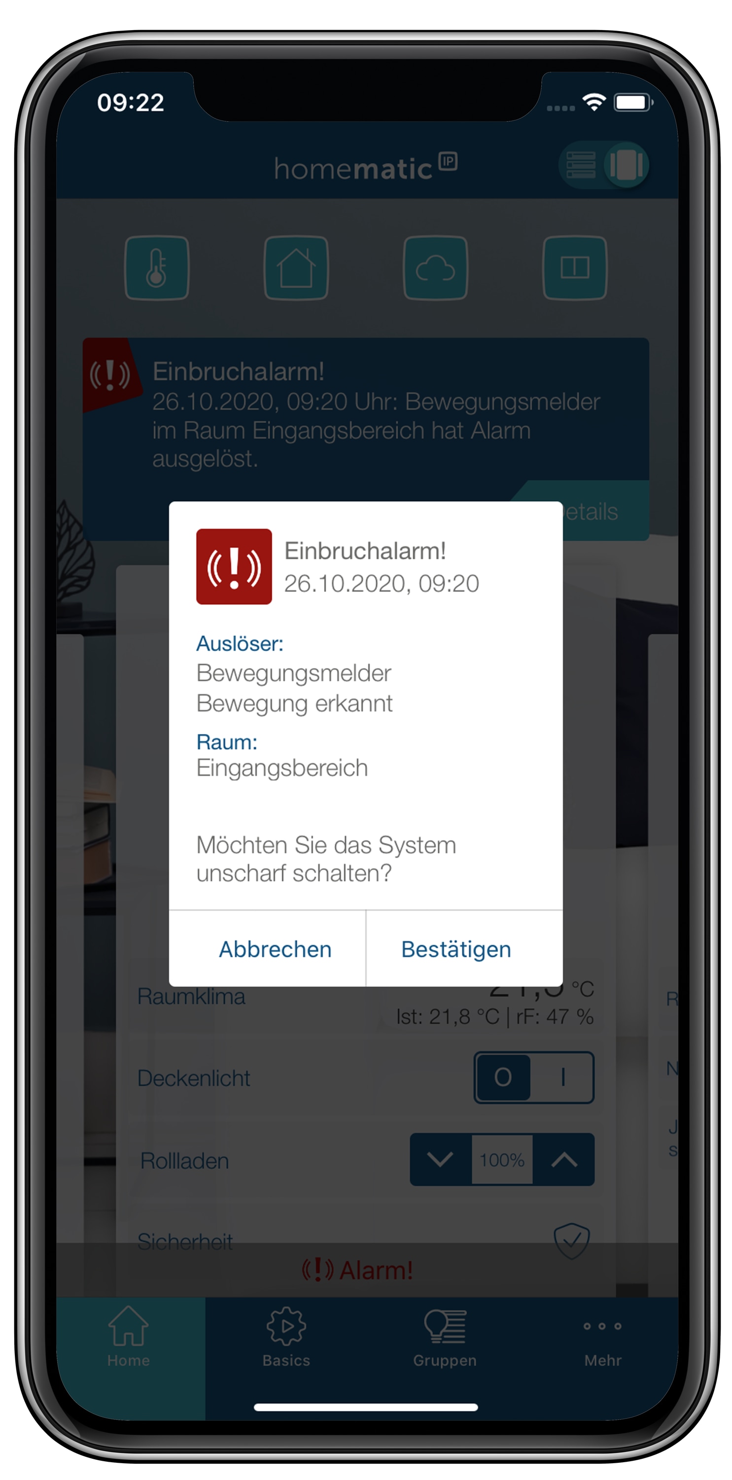 HOMEMATIC IP 156242A0 Bewegungsmelder für 55er Rahmen, innen