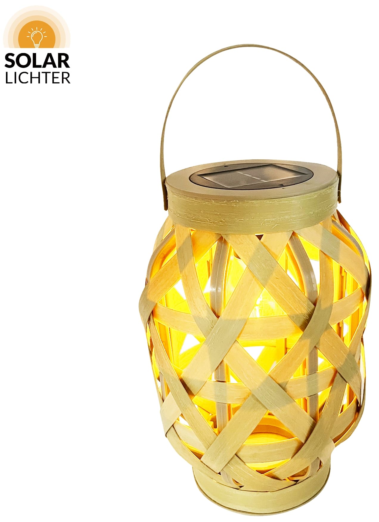 SOLAR LICHTER Solar LED-Akku-Rattanleuchte Solar S, 2700 K SOLAR LEUCHTEN Solar LED-Akku-Rattanleuchte SSolar, 2700 K