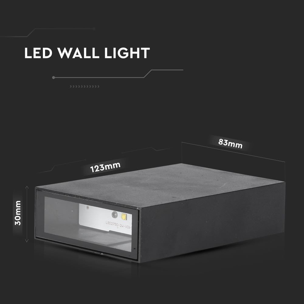V-TAC LED-Wandleuchte VT-844, EEK: F, 4 W, 400 lm, 3000 K, schwarz V-TAC LED-Wandleuchte VT-844, EEK: F, 4 W, 400 lm, 3000 K, schwarz