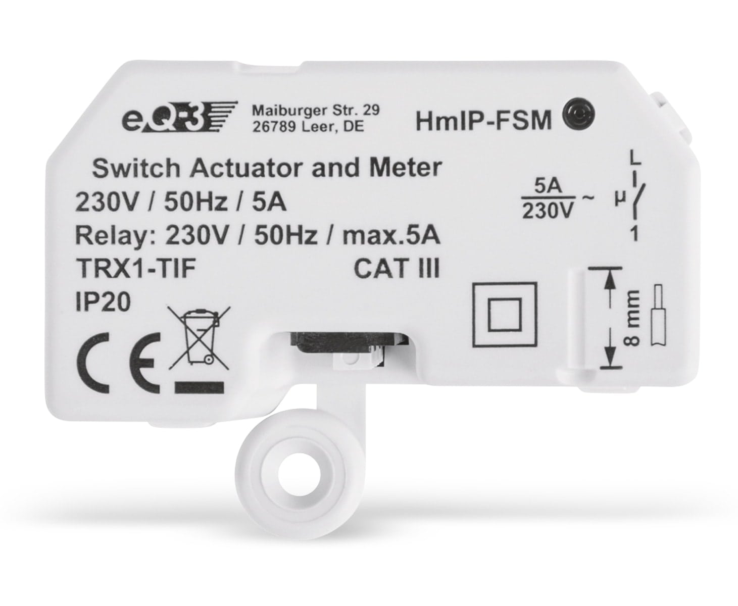 HOMEMATIC IP Smart Home 142721A0 Schalt-Mess-Aktor, 5 A, Unterputz HOMEMATIC IP Smart Home 142721A0 Schalt-Mess-Aktor, 5 A, Unterputz