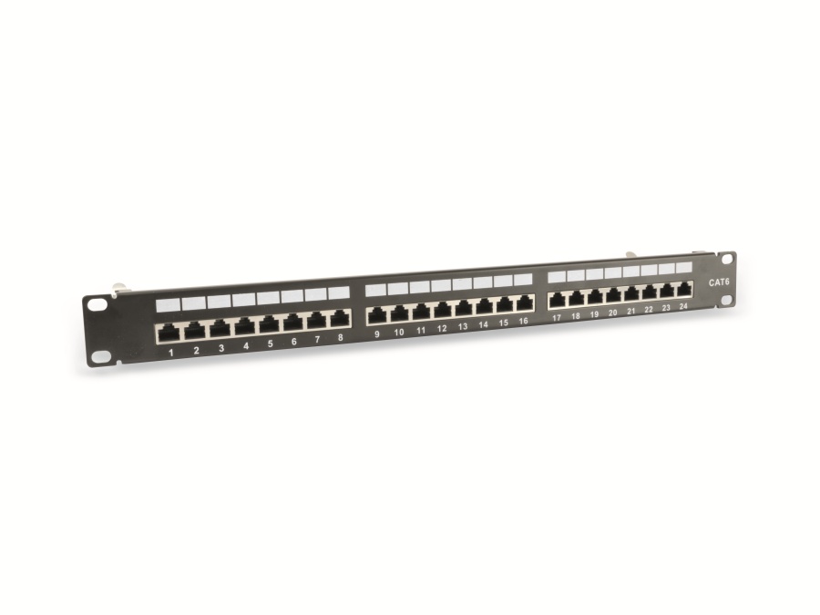RED4POWER CAT.6 Patchpanel R4-N118S, 24-fach, 19", schwarz RED4POWER CAT.6 Patchpanel R4-N118S, 24-fach, 19", schwarz