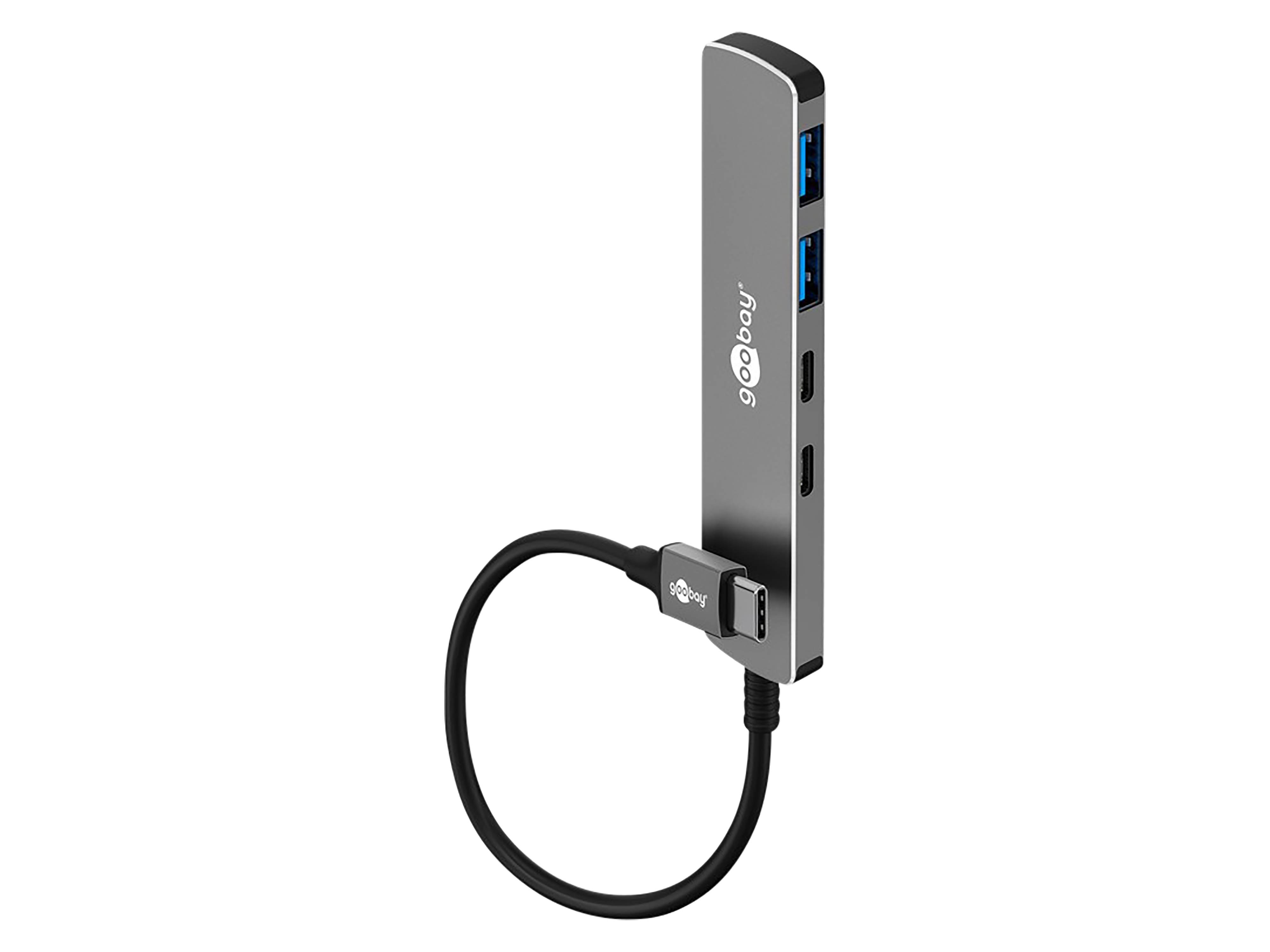 GOOBAY USB3.2 Hub 79159 Slim 4 Port USB-C auf USB-C/USB-A 5 Gbit/s GOOBAY USB3.2 Hub 79159 Slim 4 Port USB-C auf USB-C/USB-A 5 Gbit/s