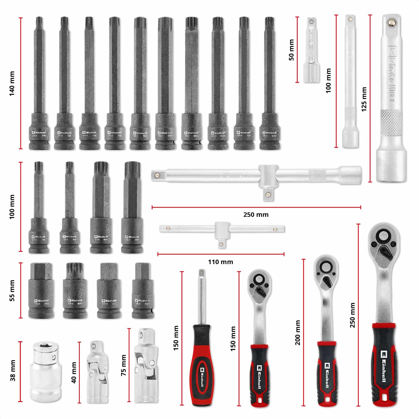 EINHELL Werkzeugkoffer KFZ, 370515, E-Case, 121-teilig EINHELL Werkzeugkoffer KFZ, 370515, E-CASE, 121-teilig