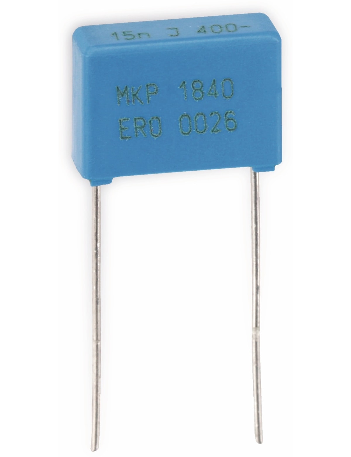 Folien-Kondensator, 0,015 µF, 400 V, radial, RM 10 Folien-Kondensator, 0,015 µF, 400 V