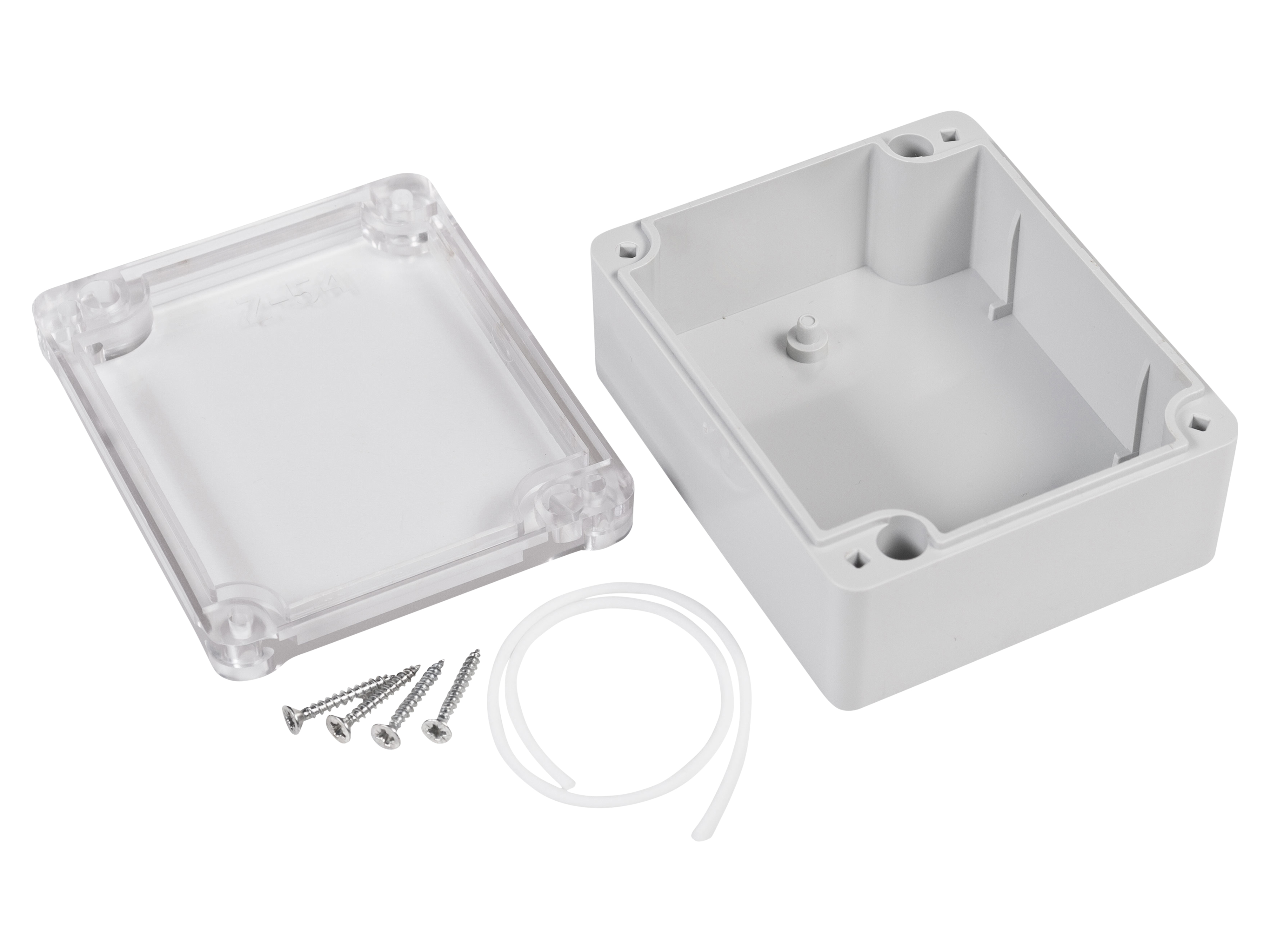 POLLIN ABS-Gehäuse 4U63090804437, 89x75x41 mm, IP65, Glasklarer Deckel POLLIN ABS-Gehäuse 4U63090804437, 89x75x41 mm, IP65, Glasklarer Deckel
