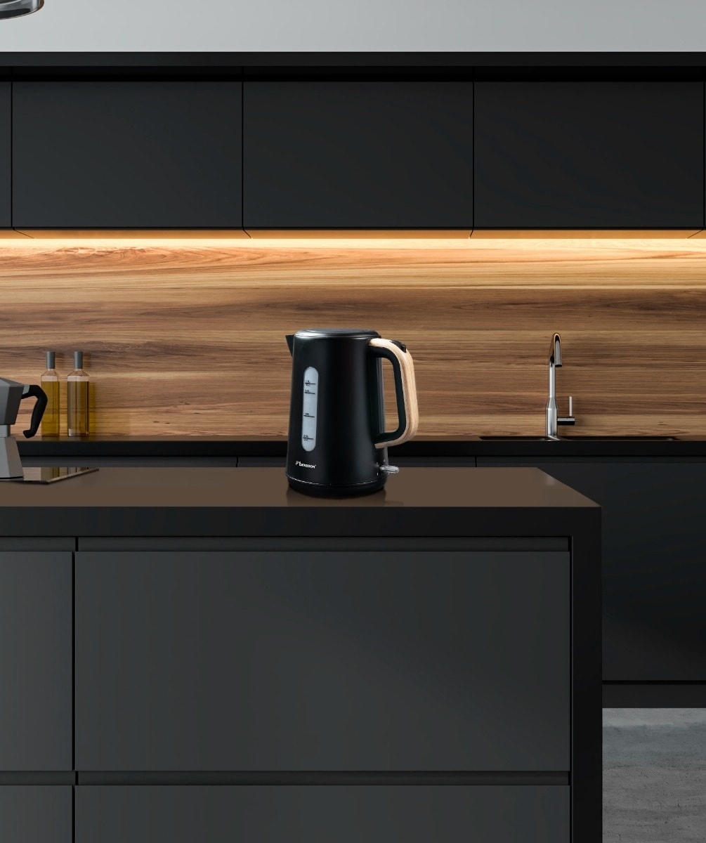 BESTRON Wasserkocher Black & Wood, AWK2200BW, 1,7 L, 2200 W, schwarz BESTRON Wasserkocher Black & Wood, AWK2200BW, 1,7 L, 2200 W, schwarz