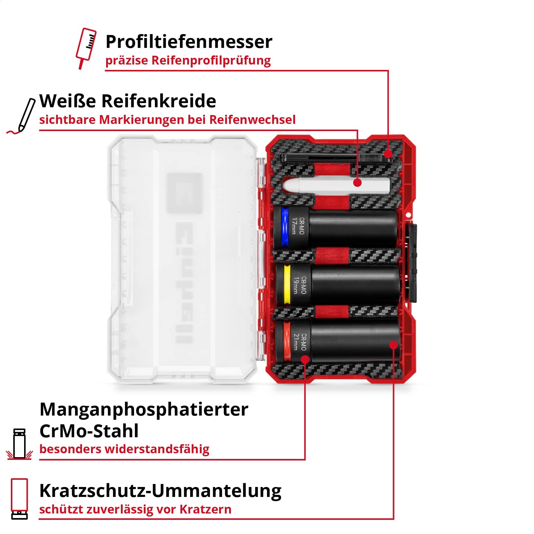 EINHELL Impact Stecknuss-Set, 109273, 5-teilig EINHELL Impact Stecknuss-Set, 109273, 5-teilig