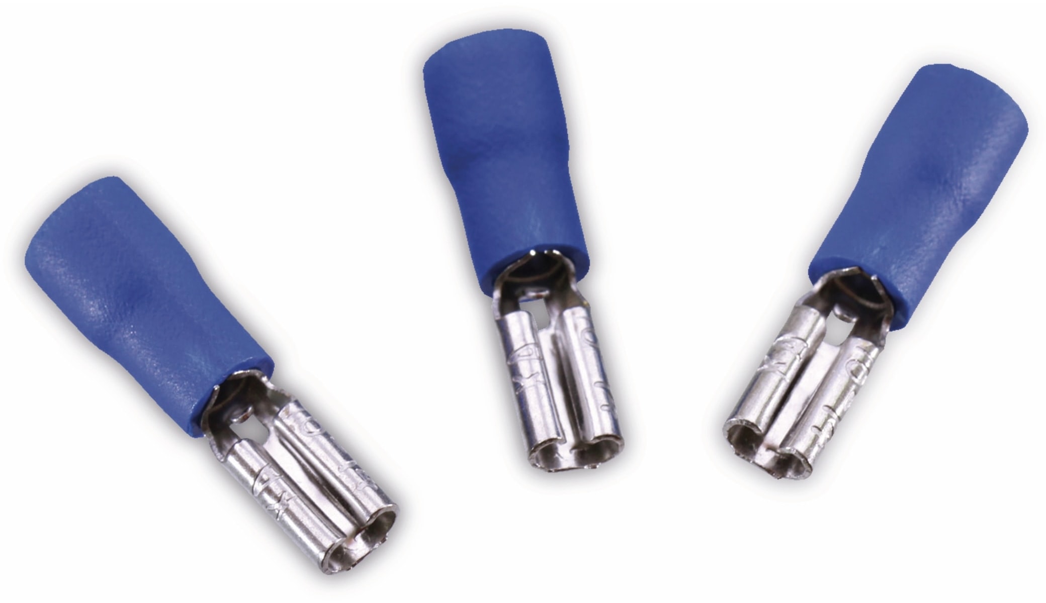 Flachsteckhülsen, 2,8 mm, 2,5 mm², blau, 10 Stück Flachsteckhülsen, 2,8 mm, 2,5 mm², blau, 10 Stück