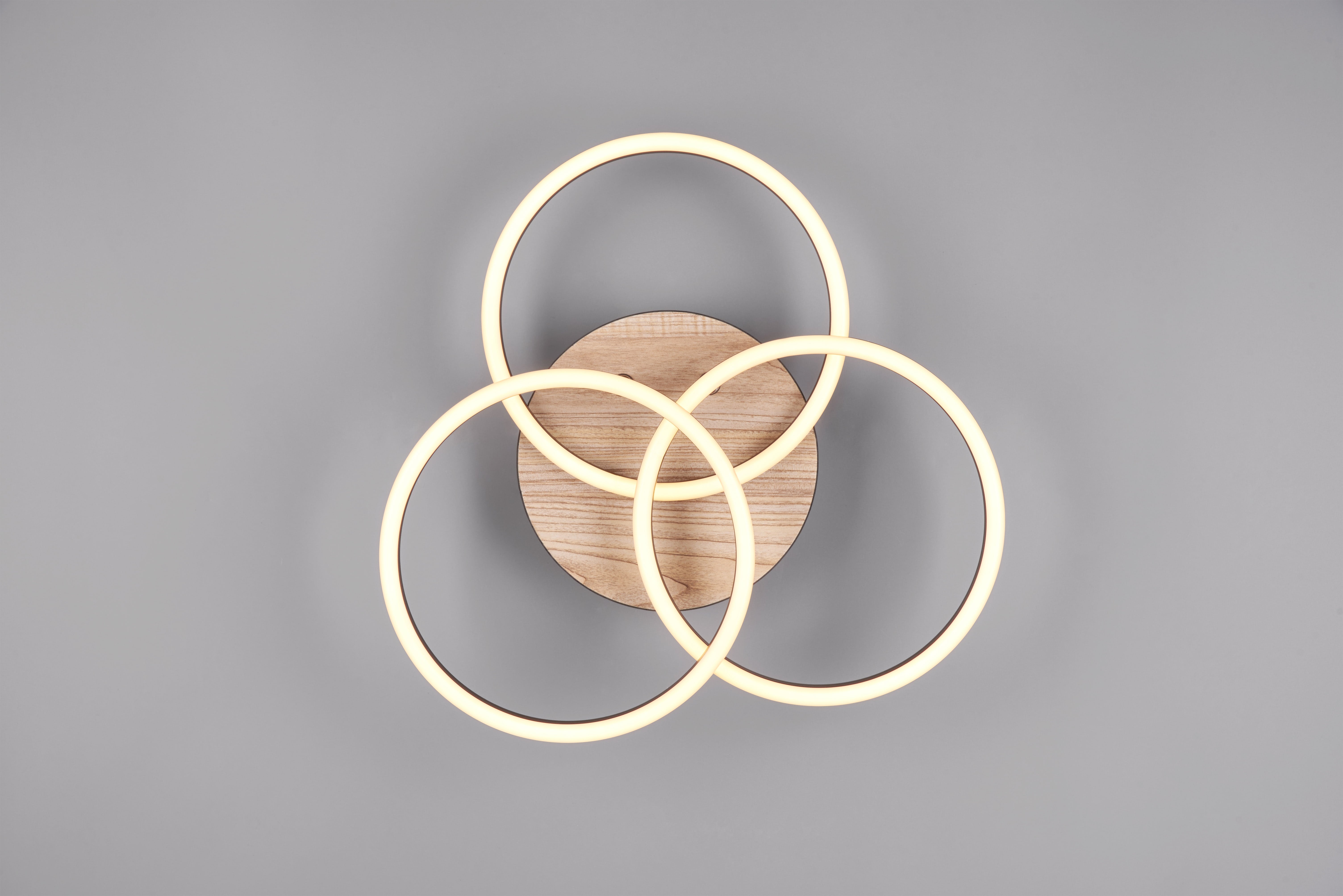 REALITY LED-Deckenleuchte Circle R62823135 Schwarz-Holzoptik, 27 W, 3200 lm CCT REALITY LED-Deckenleuchte Circle R62823135 Schwarz-Holzoptik, 27 W, 3200 lm CCT
