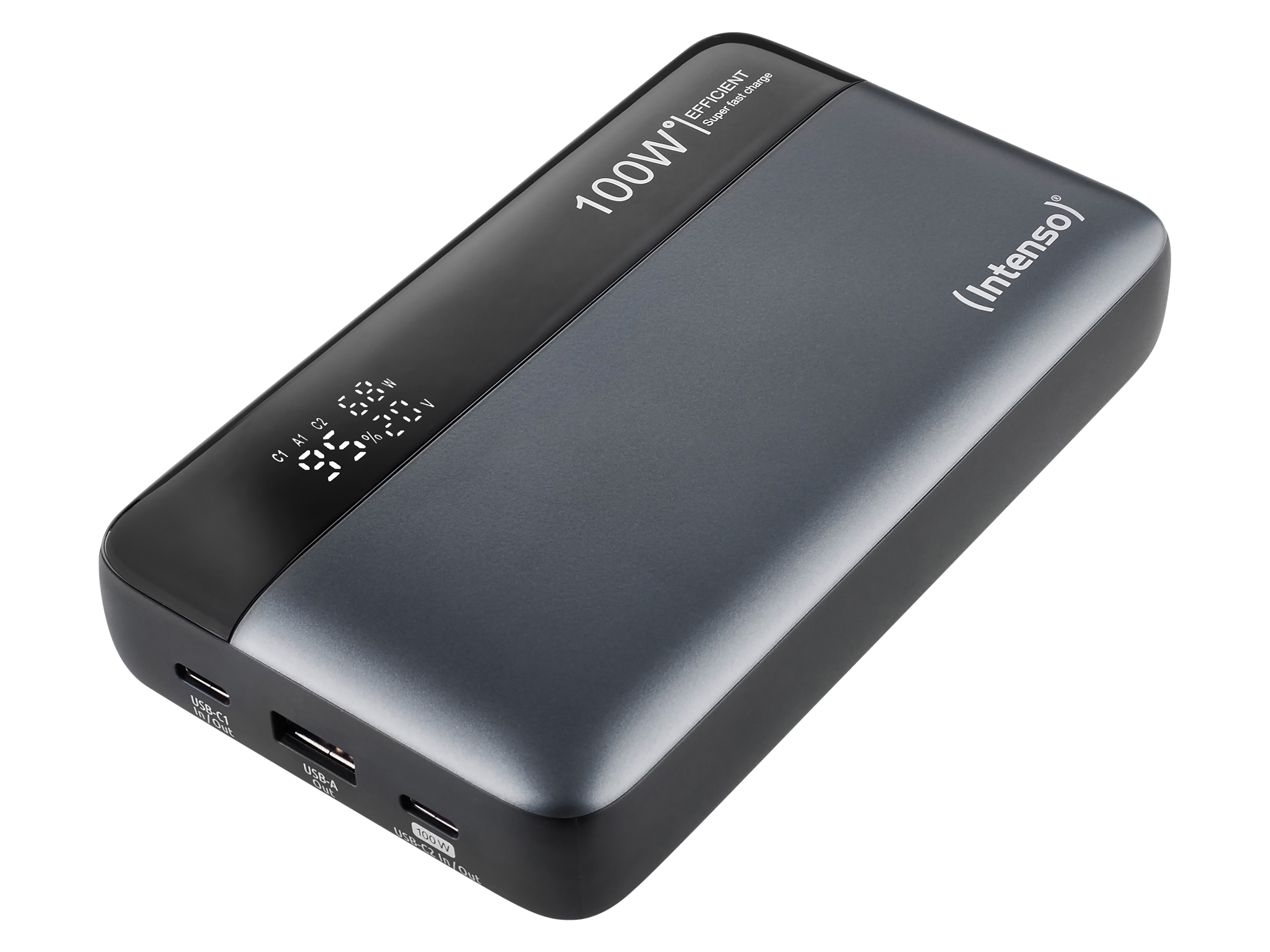 INTENSO USB Powerbank 7350050, HE20000, 20.000mAh, 100 W, grau INTENSO USB Powerbank 7350050, HE20000, 20.000mAh, 100 W, grau