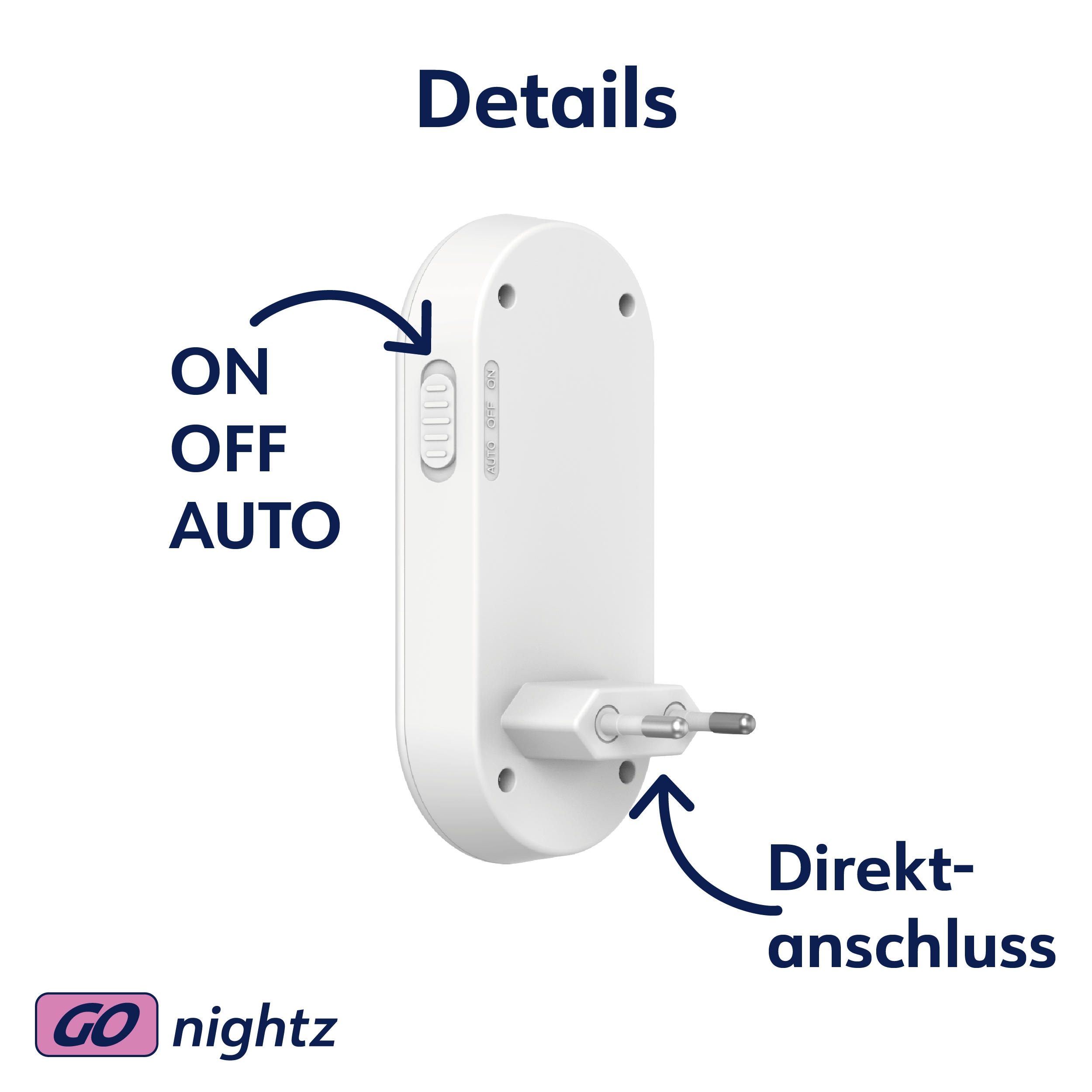 MÜLLER-LICHT LED-Orientierungslicht Vela, 27700060, mit Sensor für Steckdose MÜLLER-LICHT LED-Orientierungslicht Vela, 27700060, mit Sensor für Steckdose