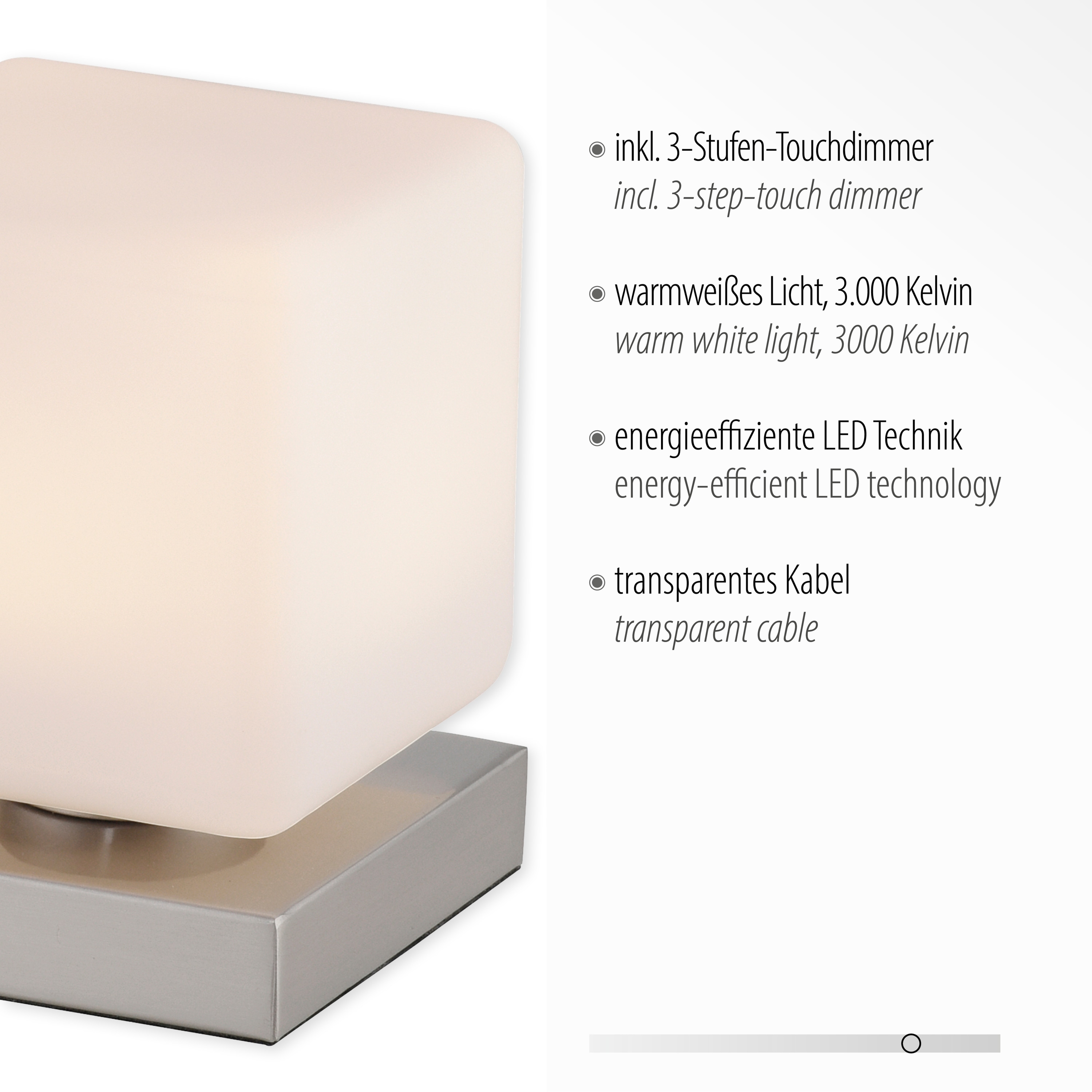 PAUL NEUHAUS LED-Tischleuchte 4036-55 stahl, 5 W, 580 lm, 3000 K PAUL NEUHAUS LED-Tischleuchte 4036-55 stahl, 5 W, 580 lm, 3000 K