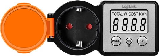LOGILINK Außensteckdose EM0007, mit Energiekostenmesser, 2"-LCD-Display, Schutzklappe LOGILINK Außensteckdose mit Energiekostenmesser, 2"-LCD-Display, Schutzklappe